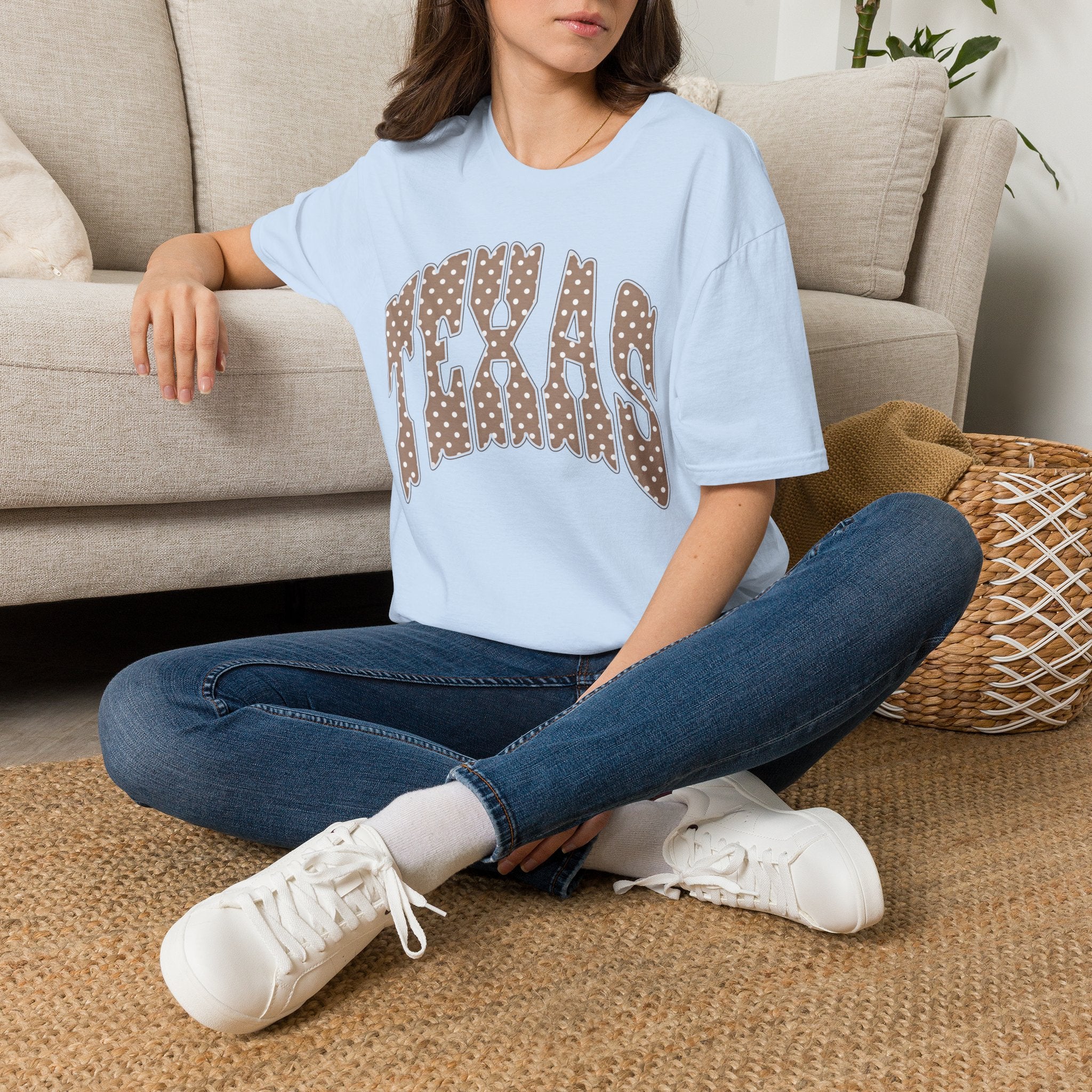 Texas Polka Dot Tee — Retro Western State Graphic T-Shirt