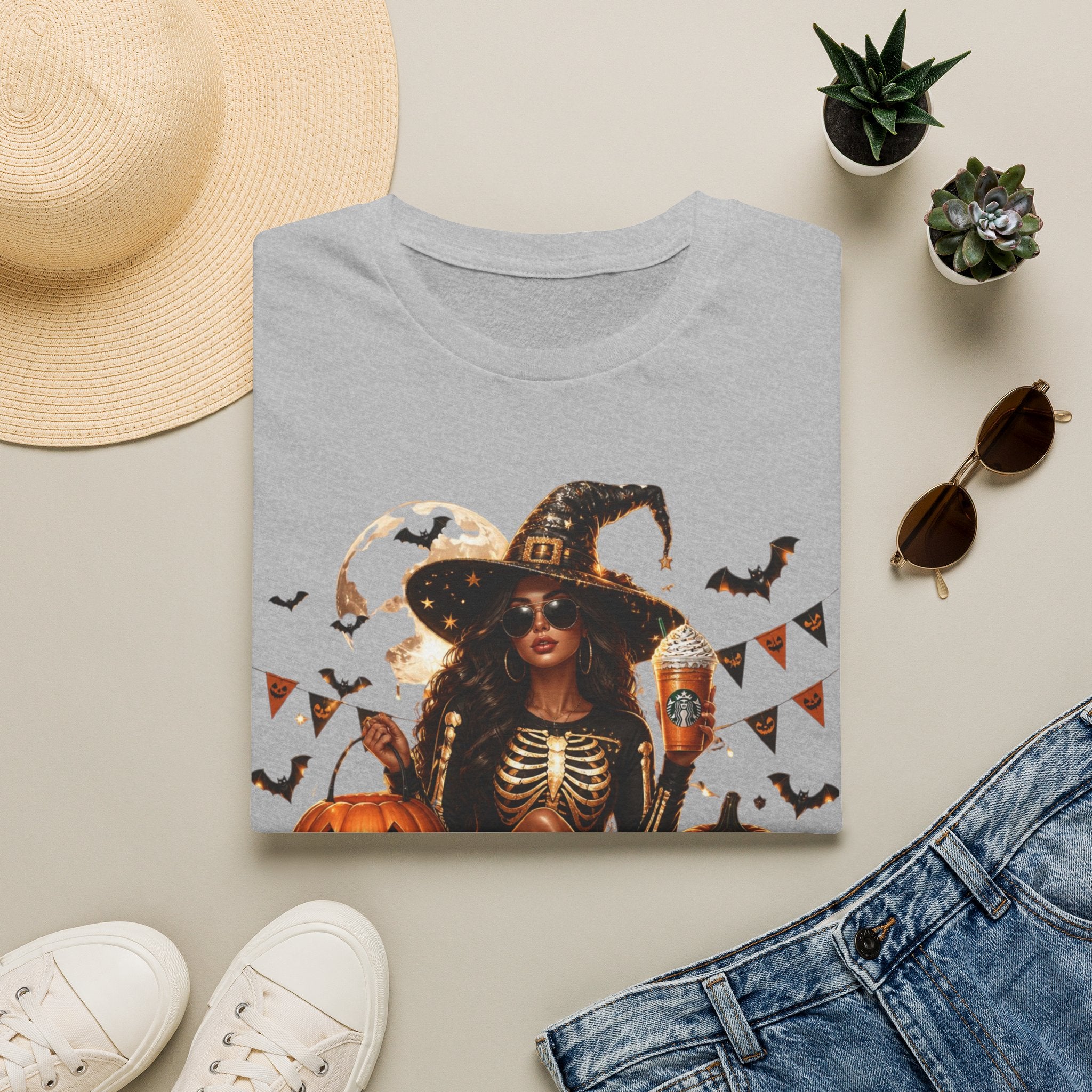 Halloween Witch T-Shirt — "And Just Here in the Boo" Graphic Tee