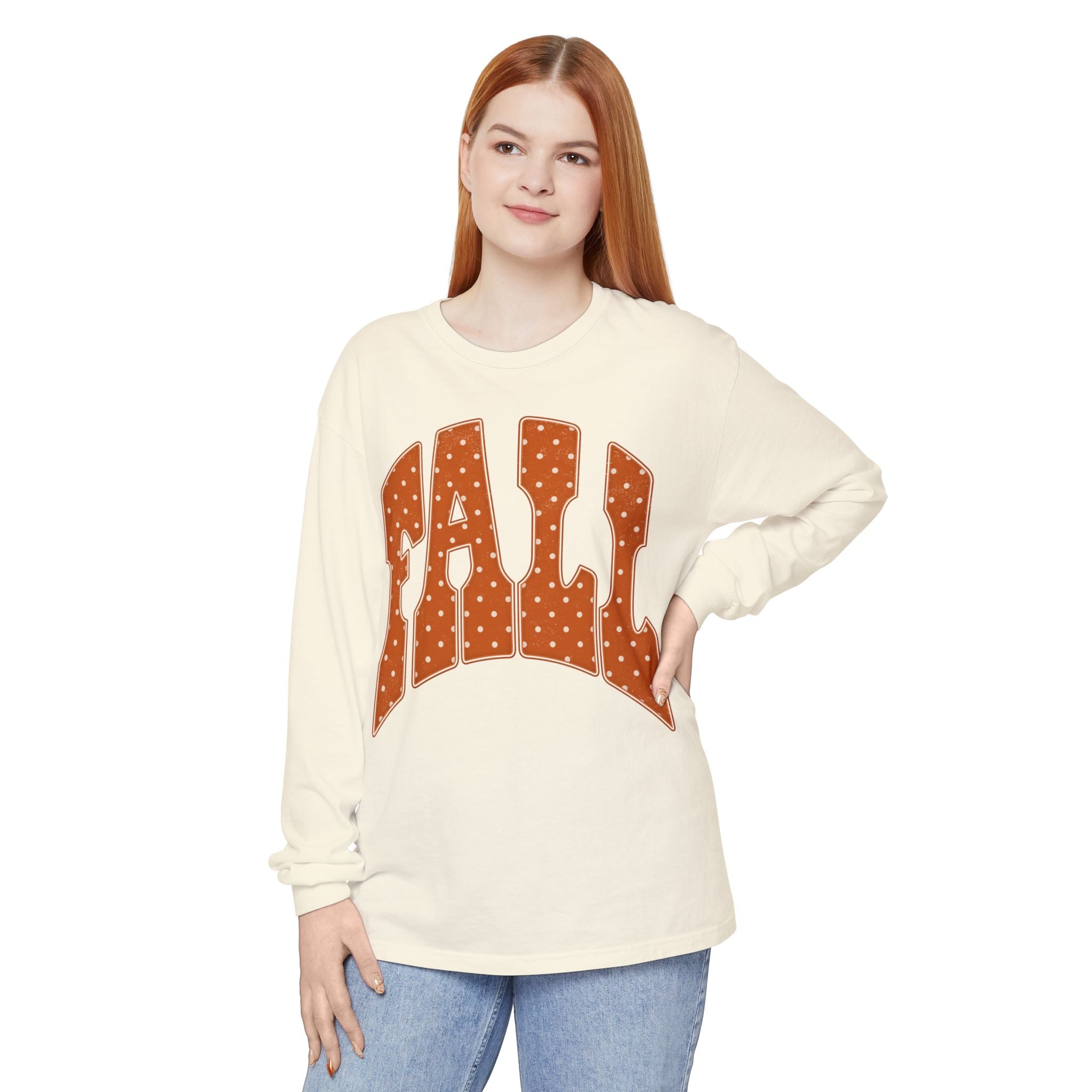 Fall Retro Dot Long Sleeve Tee