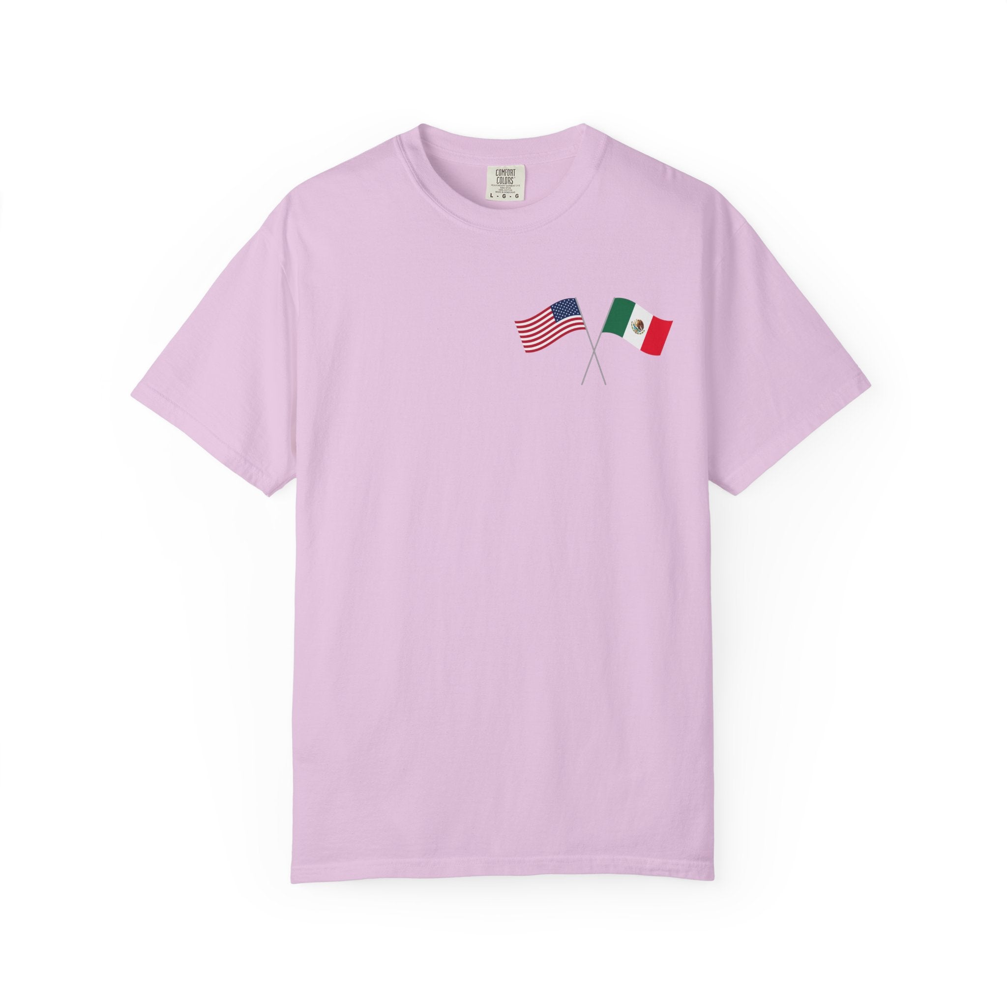 Rose Bouquet T-Shirt — Vintage Red & Blue Floral Back Graphic