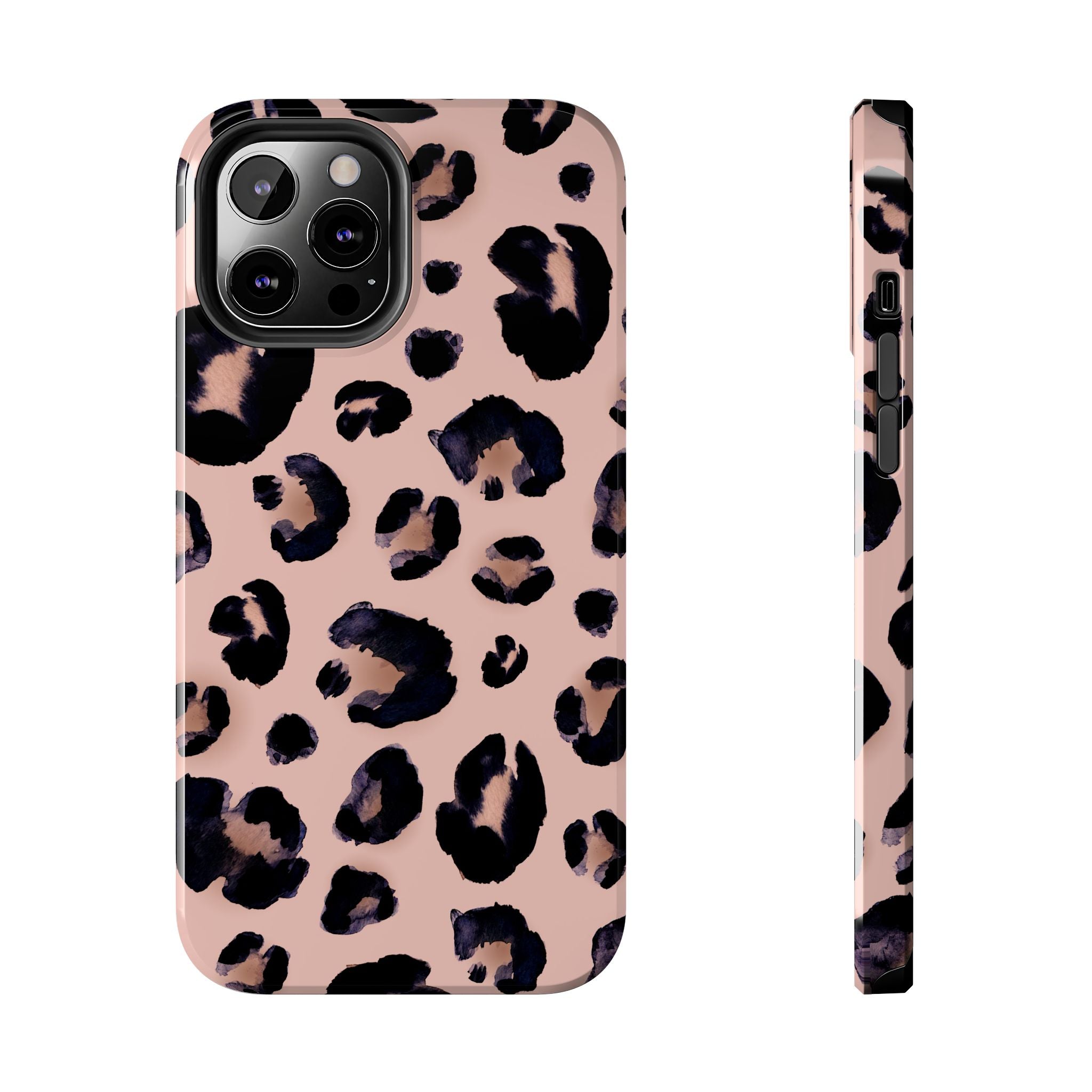 Leopard Print Tough Phone Case — Pink Animal Print Protective Cover