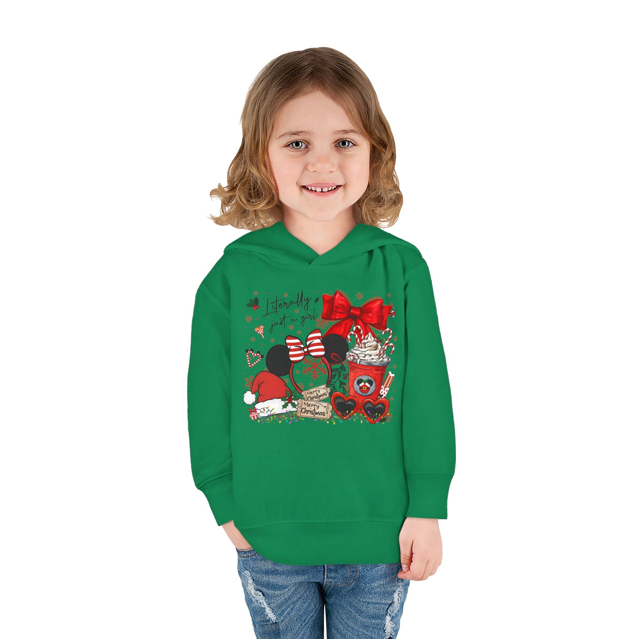 Toddler Hoodie - Christmas Minnie Gift Set Graphic ("Holidays just for me")