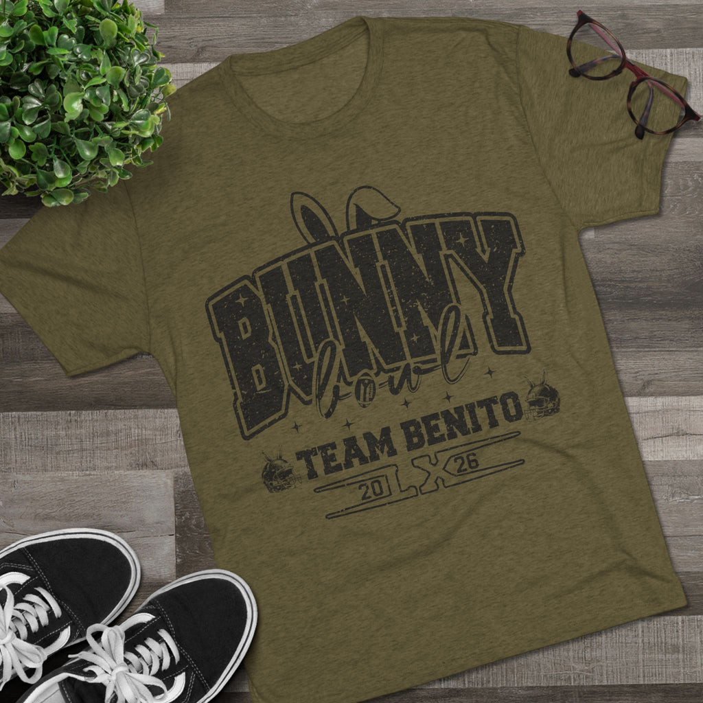Bunny Bowl Team Benito Tee — Vintage Sports Easter Rabbit Graphic Shirt