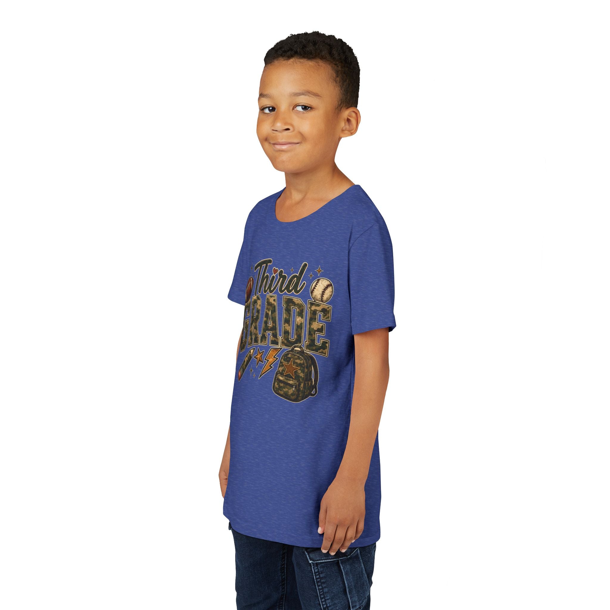 Third Grade Kids Tee - Back to School Sports Backpack Design