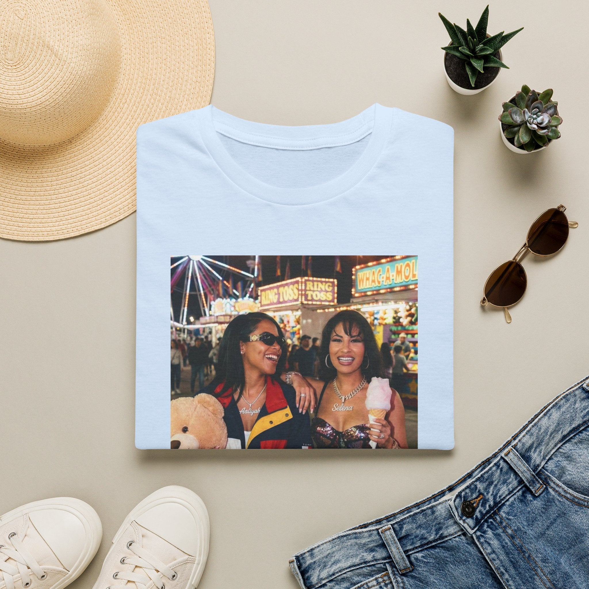 Photo Carnival T‑Shirt — Retro Fair Friends Tee (Cotton Graphic)