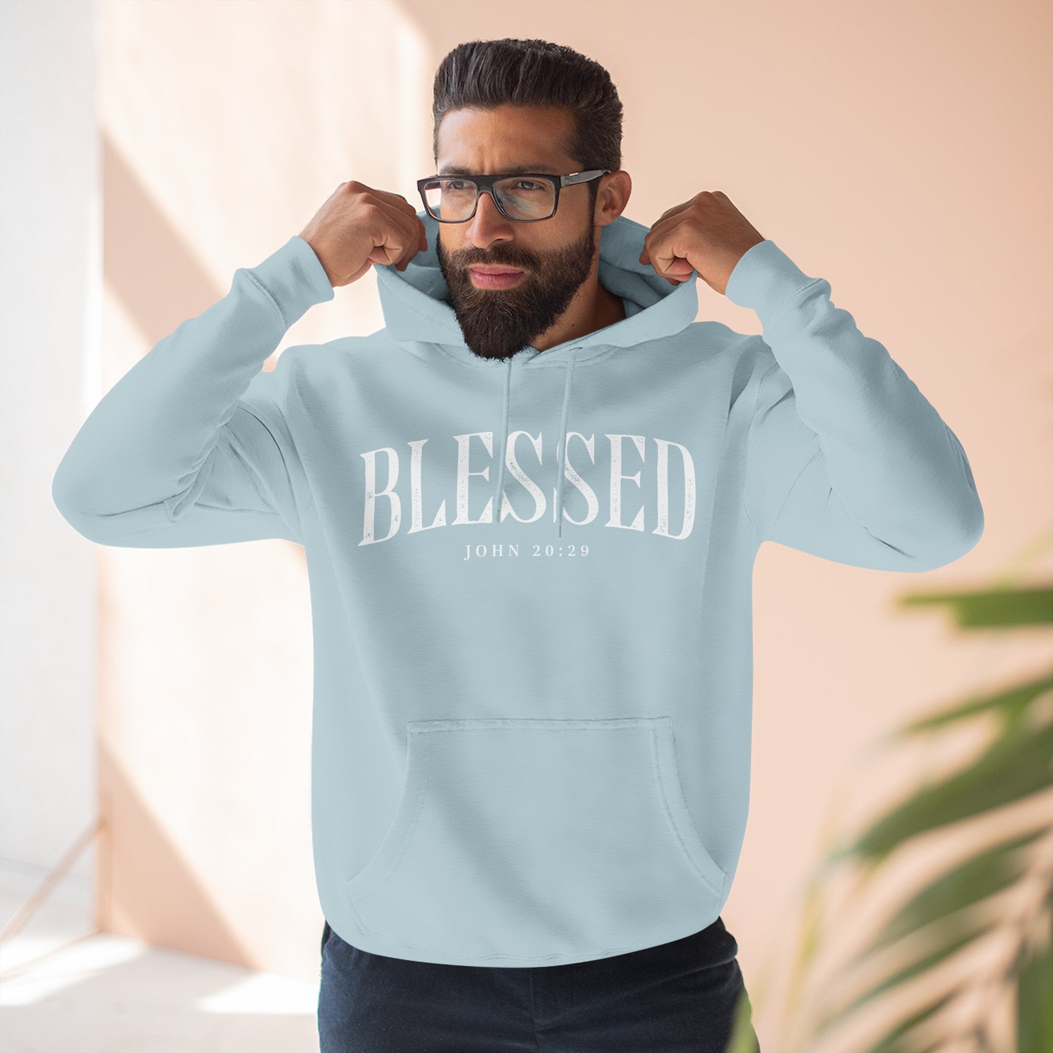 Blessed Fleece Hoodie — Cozy "BLESSED" Pullover for Faith & Everyday Comfort