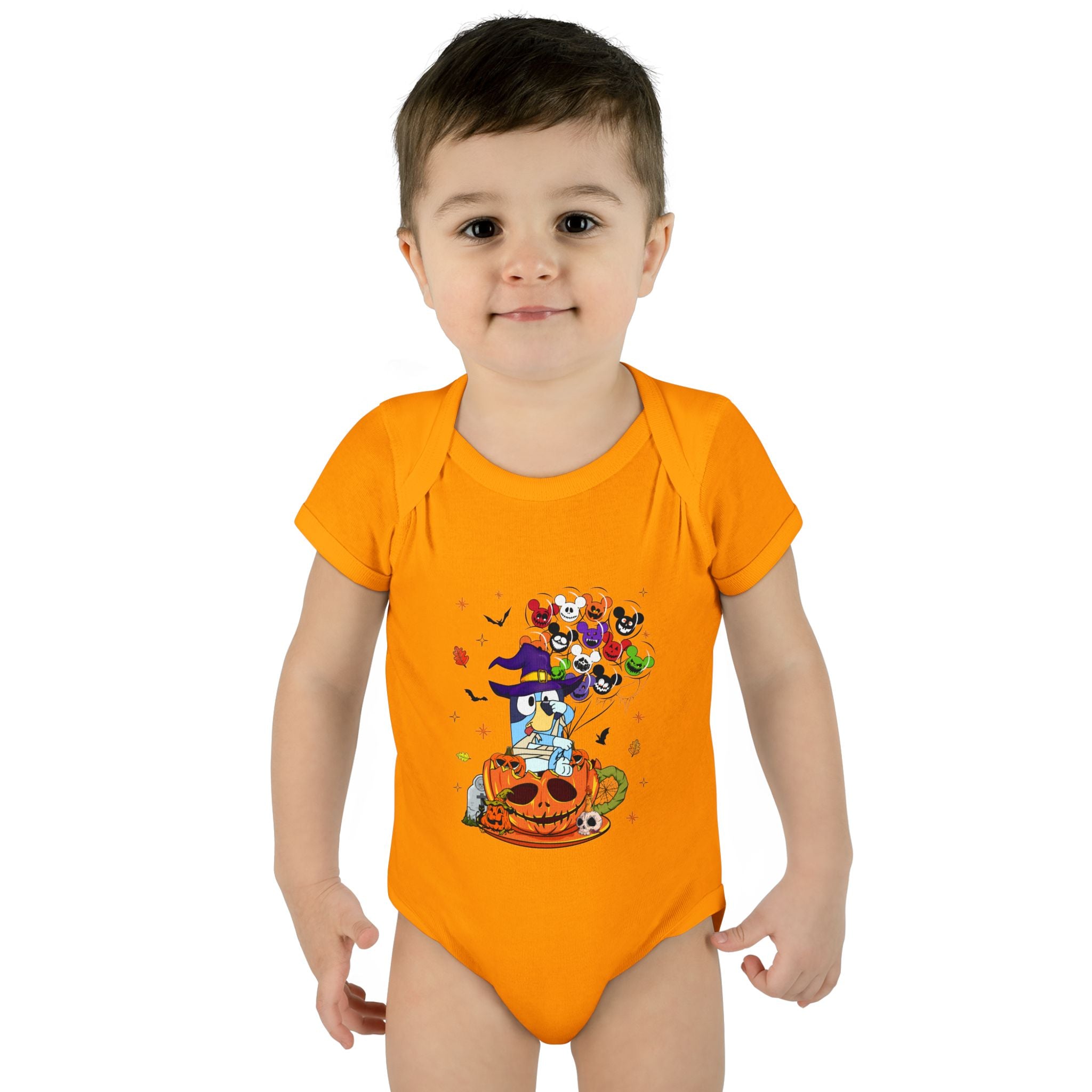 Infant Halloween Witch Pumpkin Bodysuit – Cute Baby Trick-or-Treat Costume
