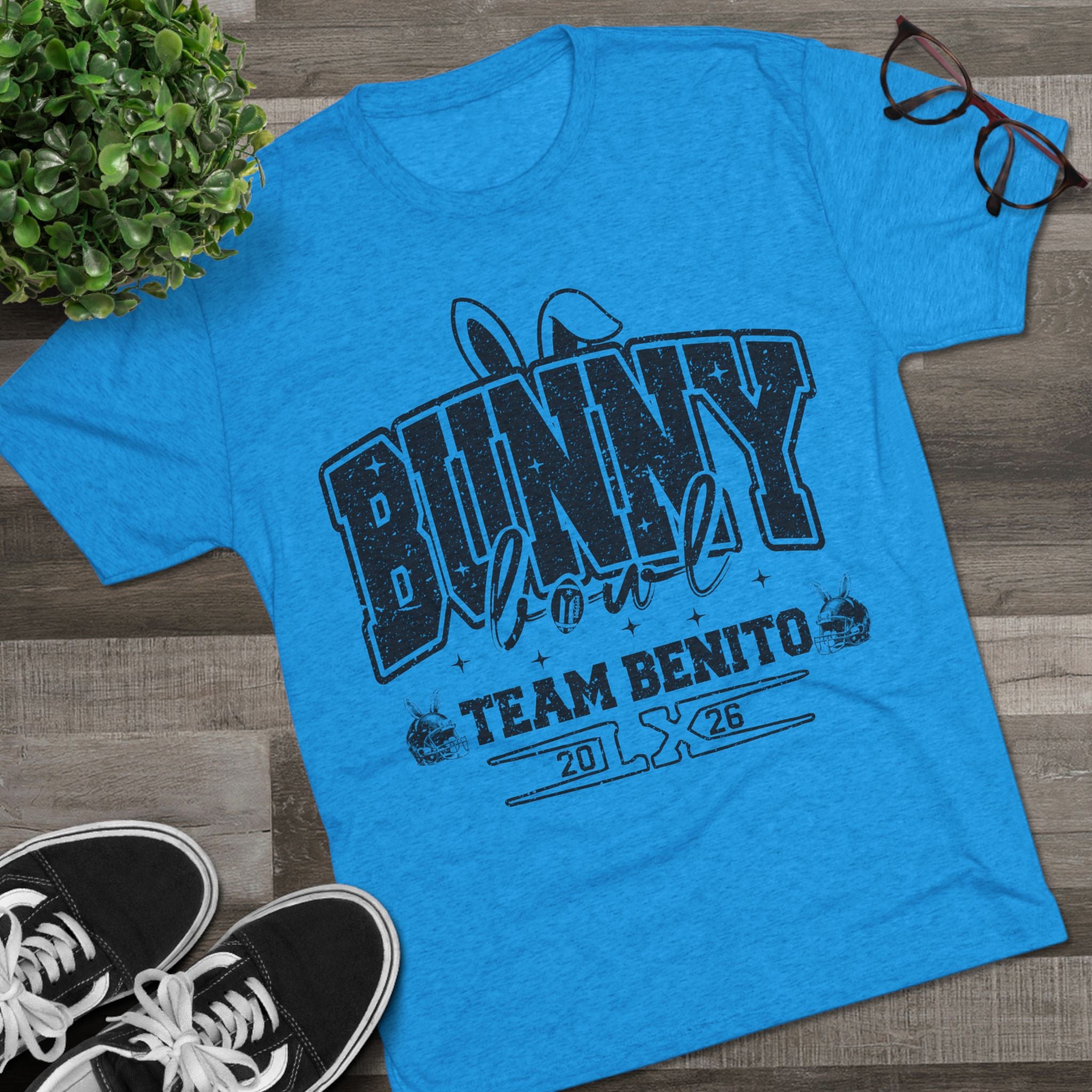 Bunny Bowl Team Benito Tee — Vintage Sports Easter Rabbit Graphic Shirt