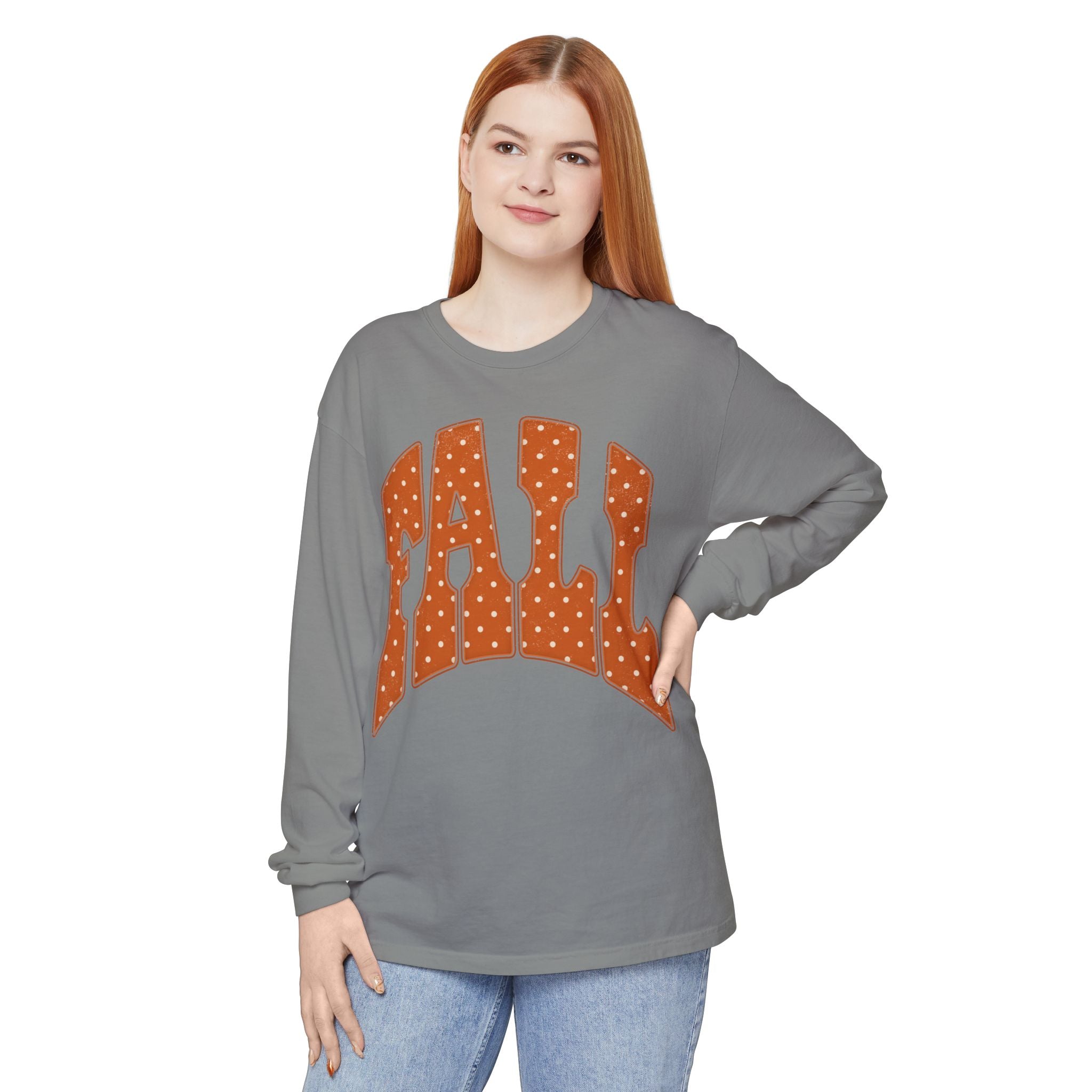 Fall Retro Dot Long Sleeve Tee