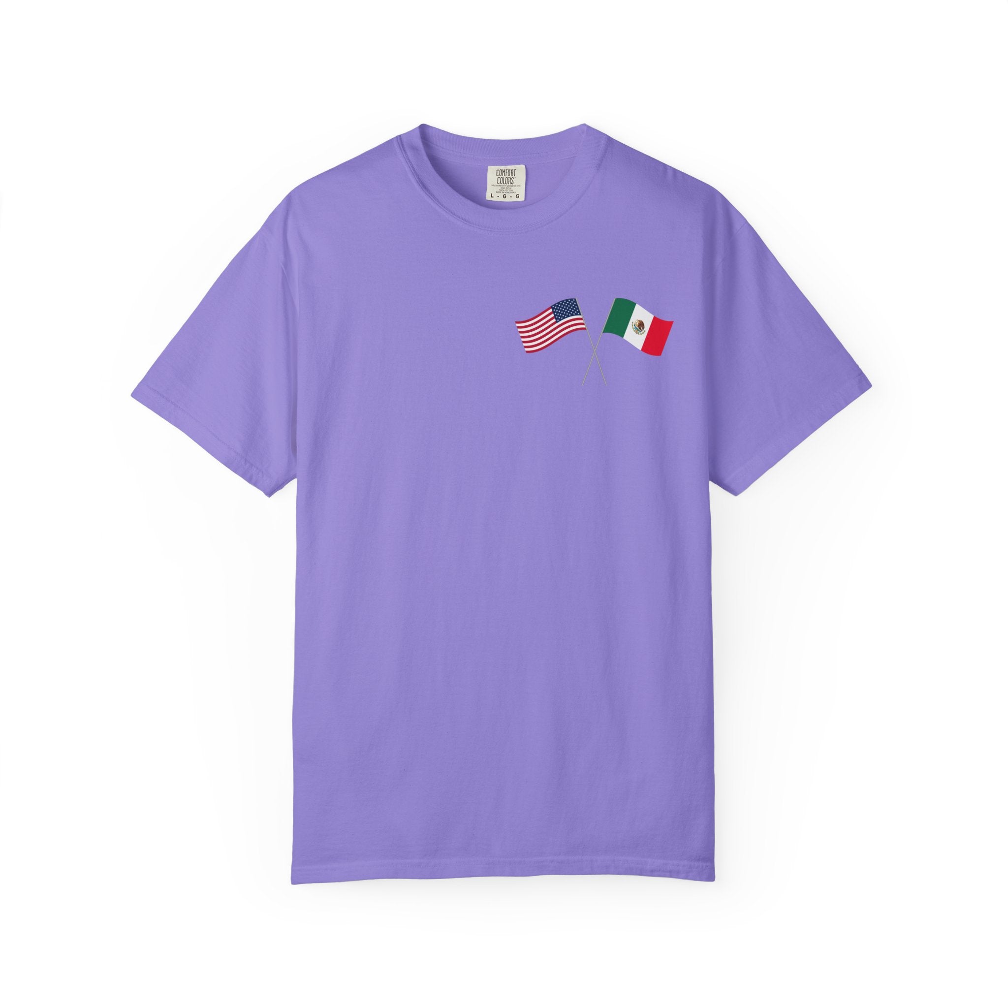 Rose Bouquet T-Shirt — Vintage Red & Blue Floral Back Graphic