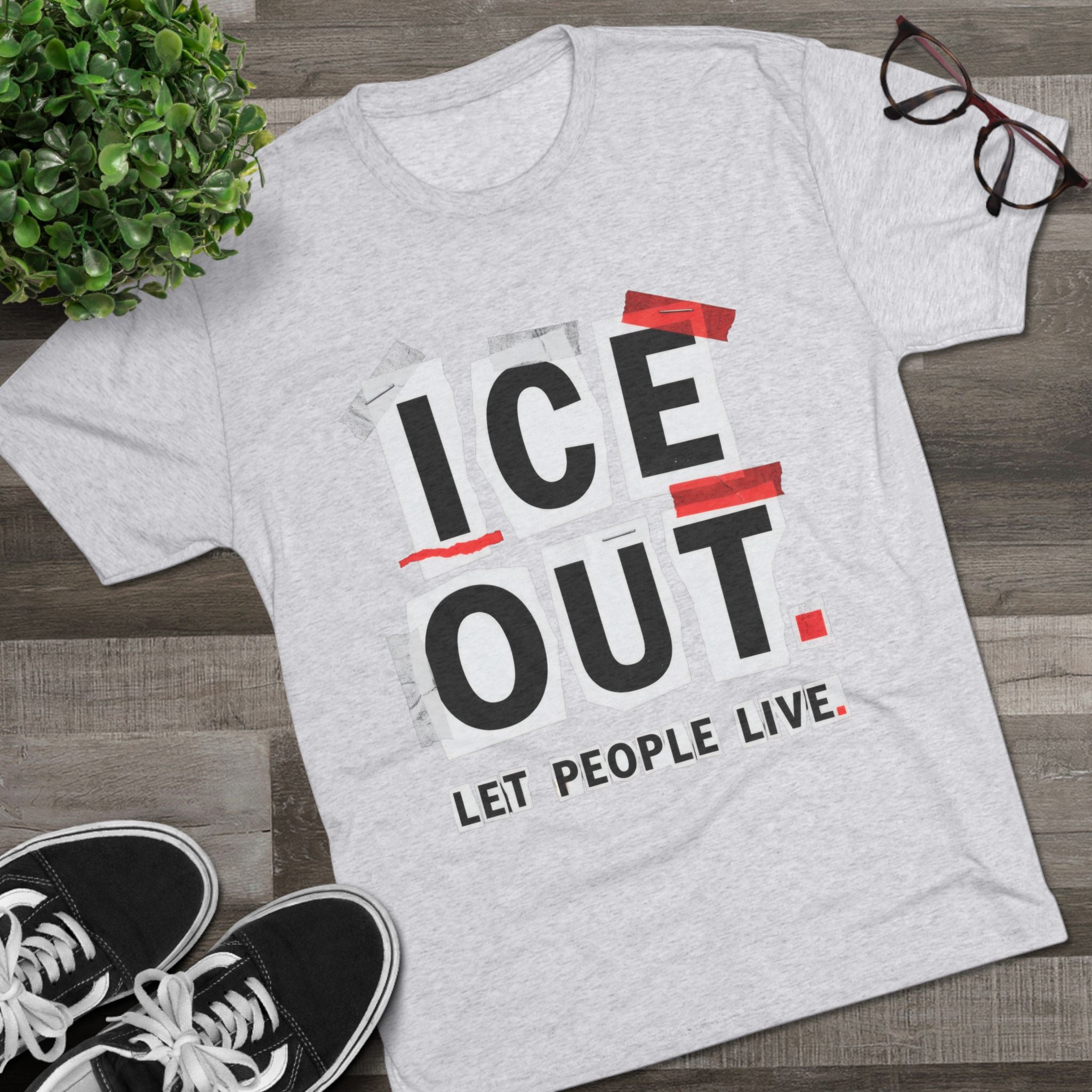 Ice Out Tee — "Let People Live" Graphic Crewneck