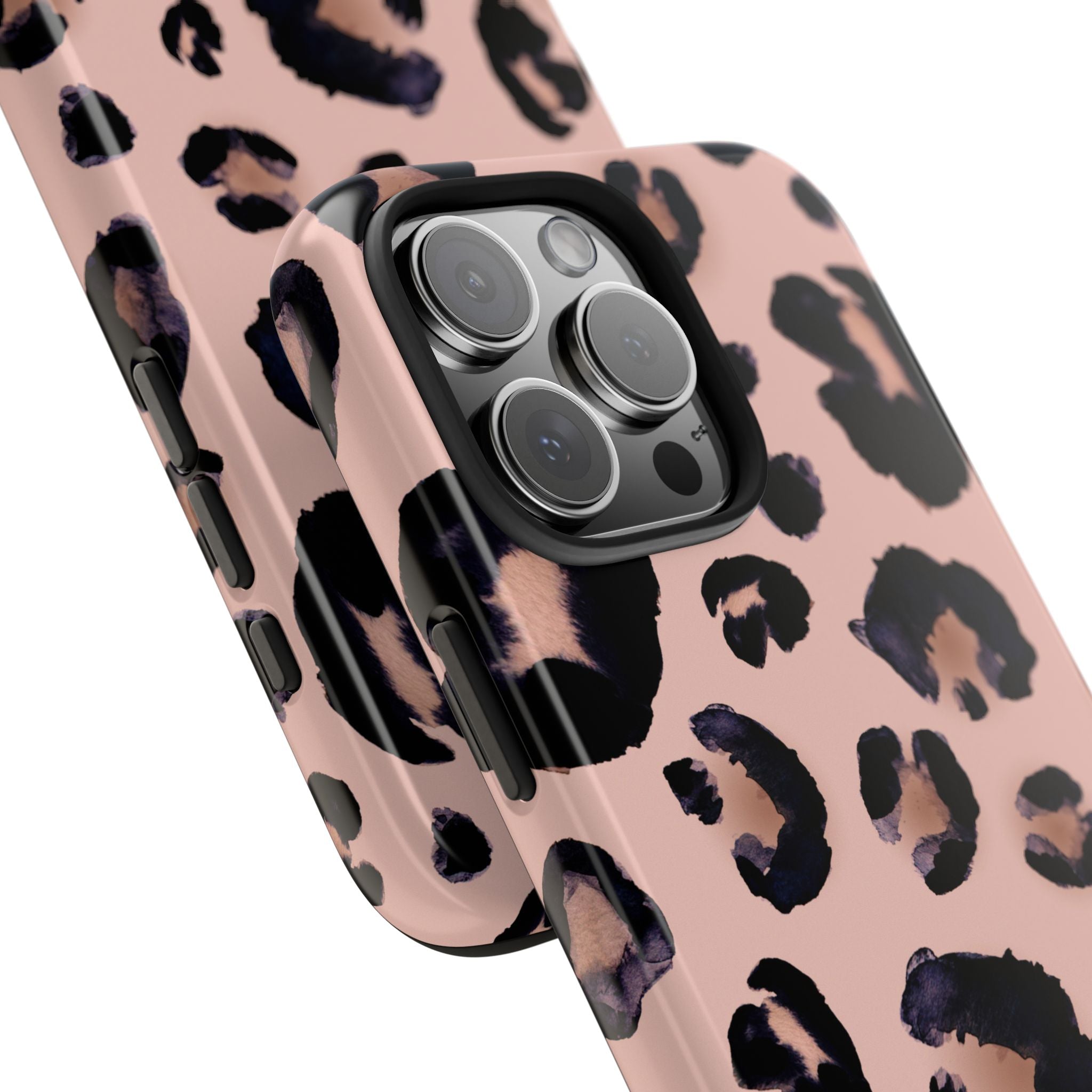 Leopard Print Tough Phone Case — Pink Animal Print Protective Cover
