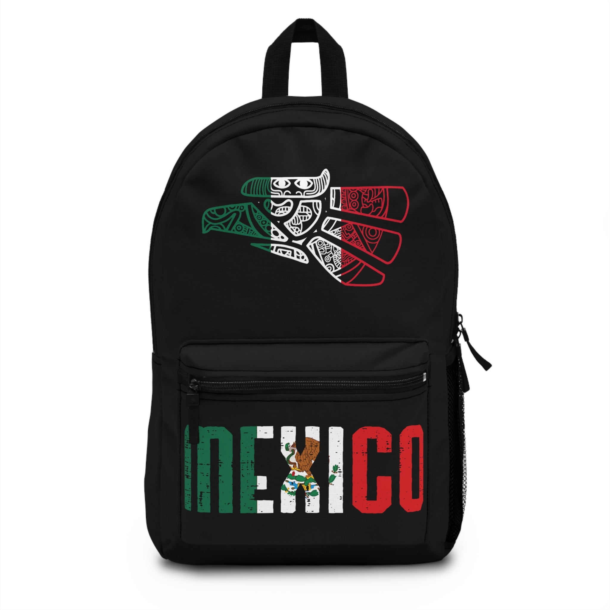 Mexico Pride Backpack — Aztec Eagle & Flag Graphic School Bag
