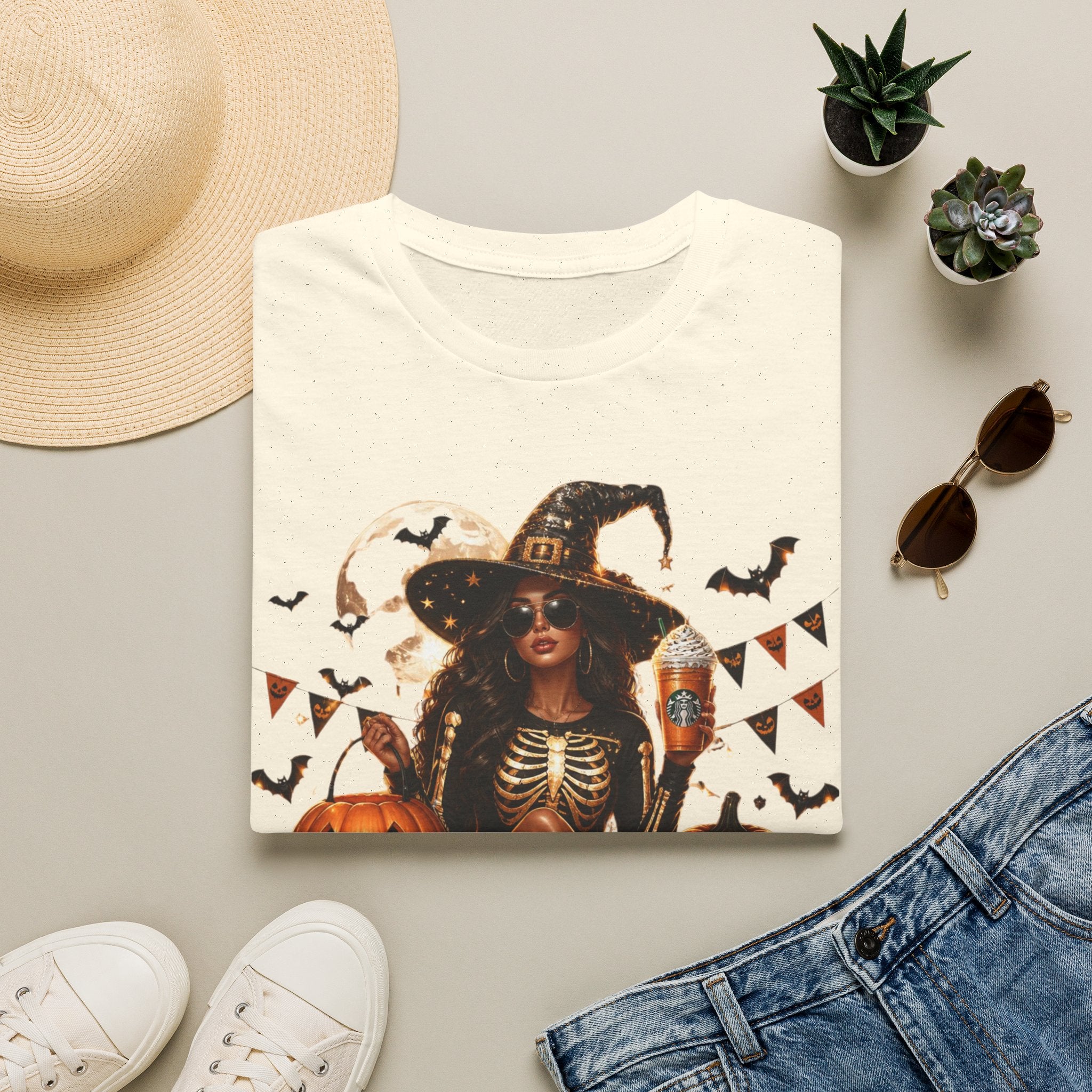 Halloween Witch T-Shirt — "And Just Here in the Boo" Graphic Tee