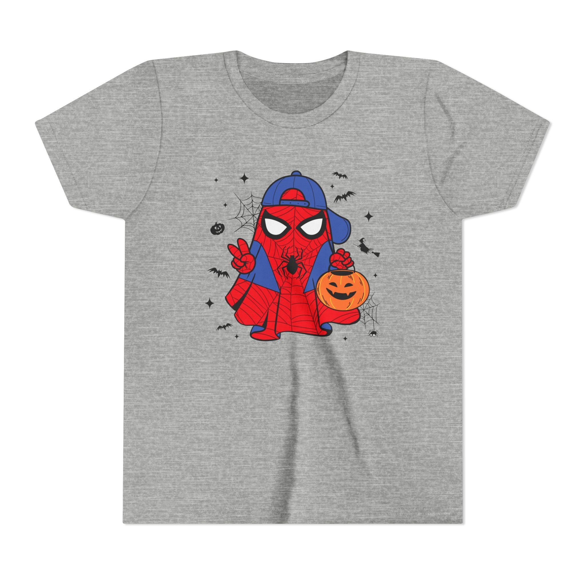 Kids Halloween Spider Superhero Tee – Cute Trick-or-Treat Pumpkin Design
