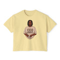 CEO Mindset Boxy Tee — Women's Empowerment Cropped T‑Shirt