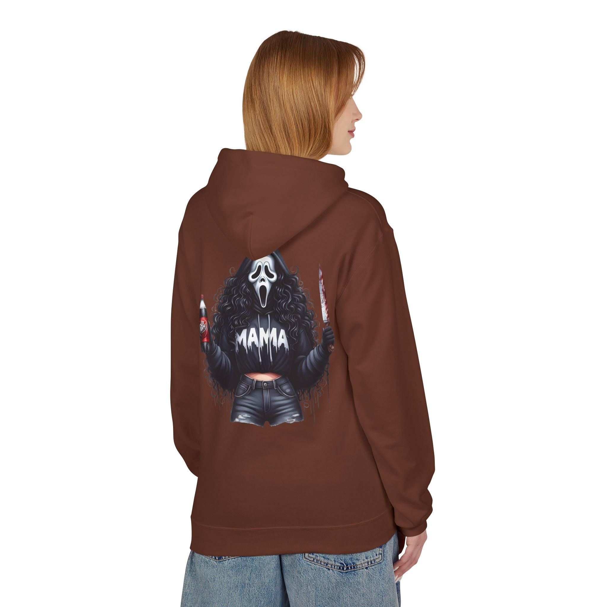 Horror Mama Hoodie — 'What's Your Favorite Scary Movie?' Graphic Hooded Sweatshirt