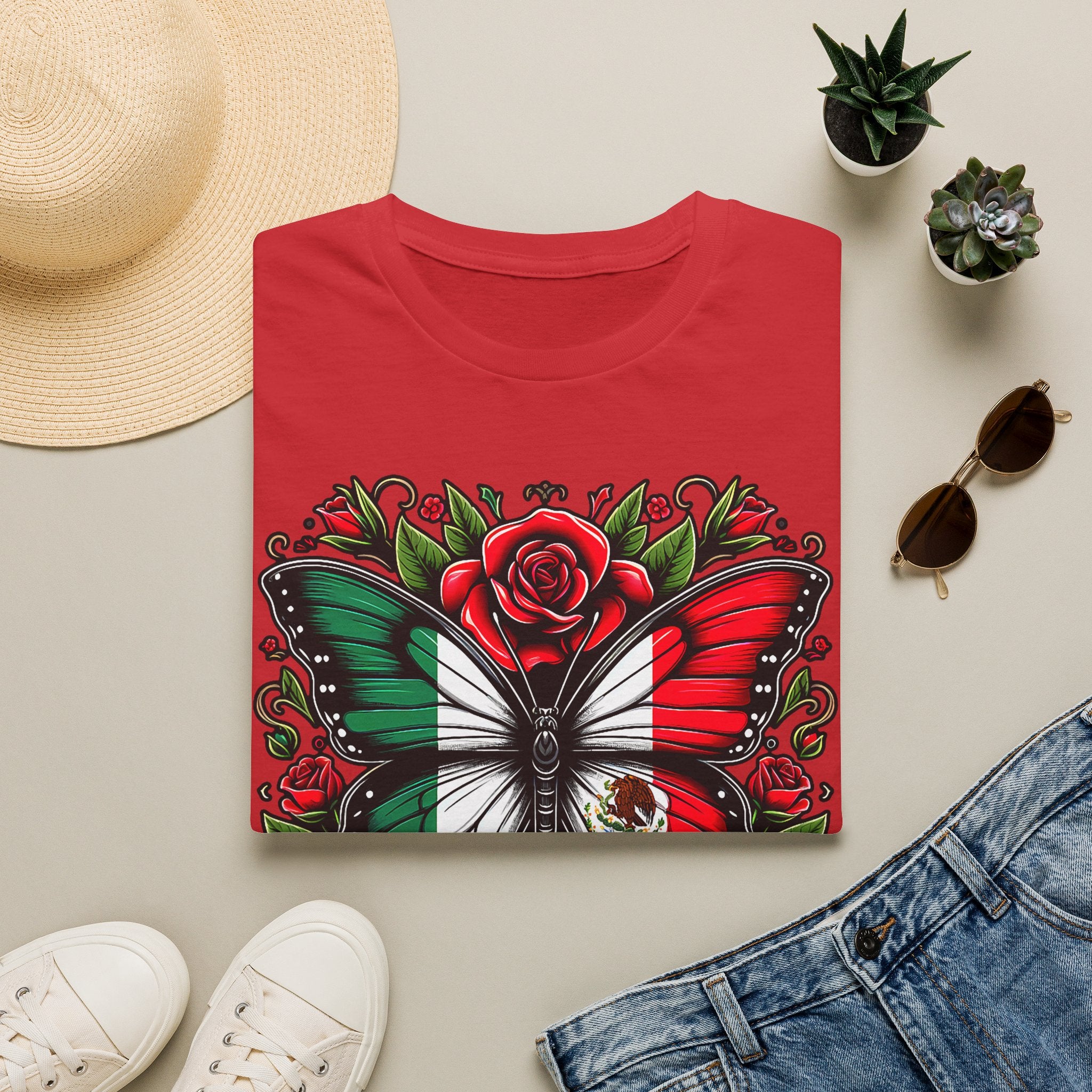 Mexican Flag Butterfly T-Shirt — Rose & Eagle Graphic Tee