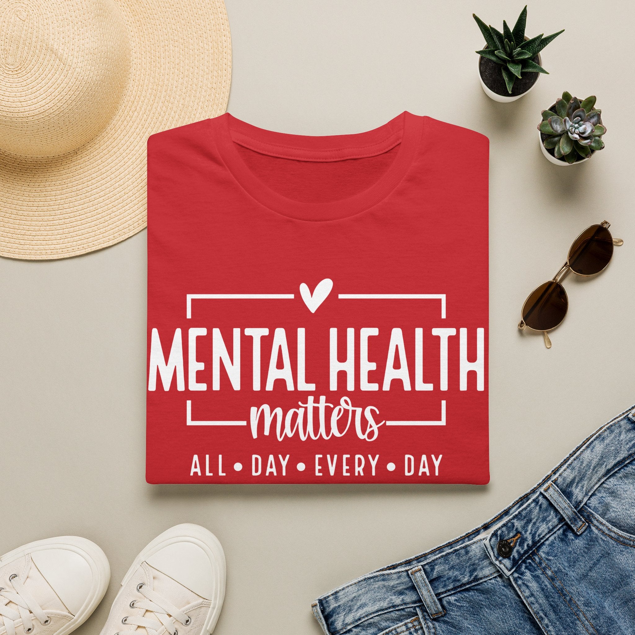 Mental Health Matters T-Shirt — "All Day • Every Day" Awareness Tee