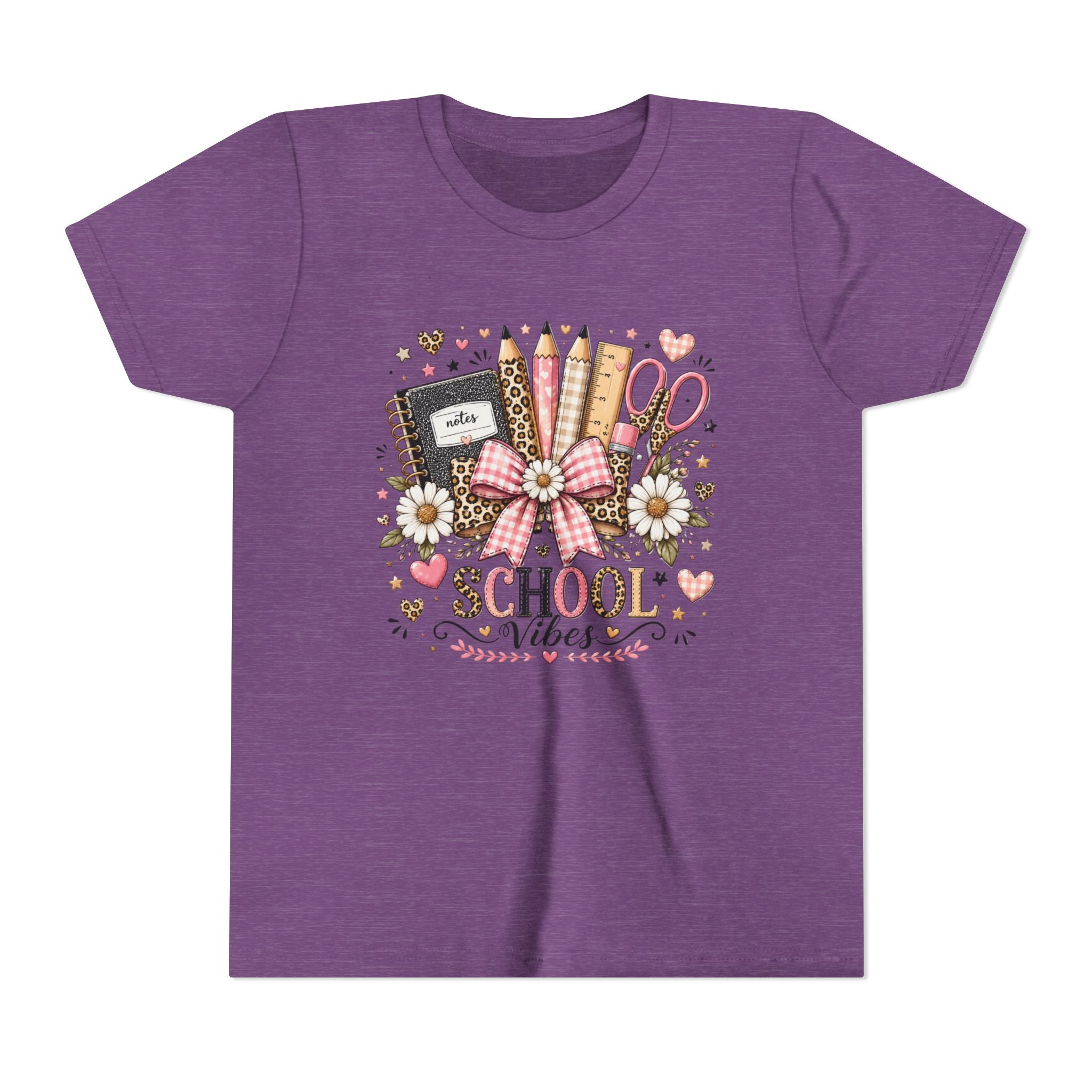Youth Tee — "School Vibes" Back-to-School Graphic