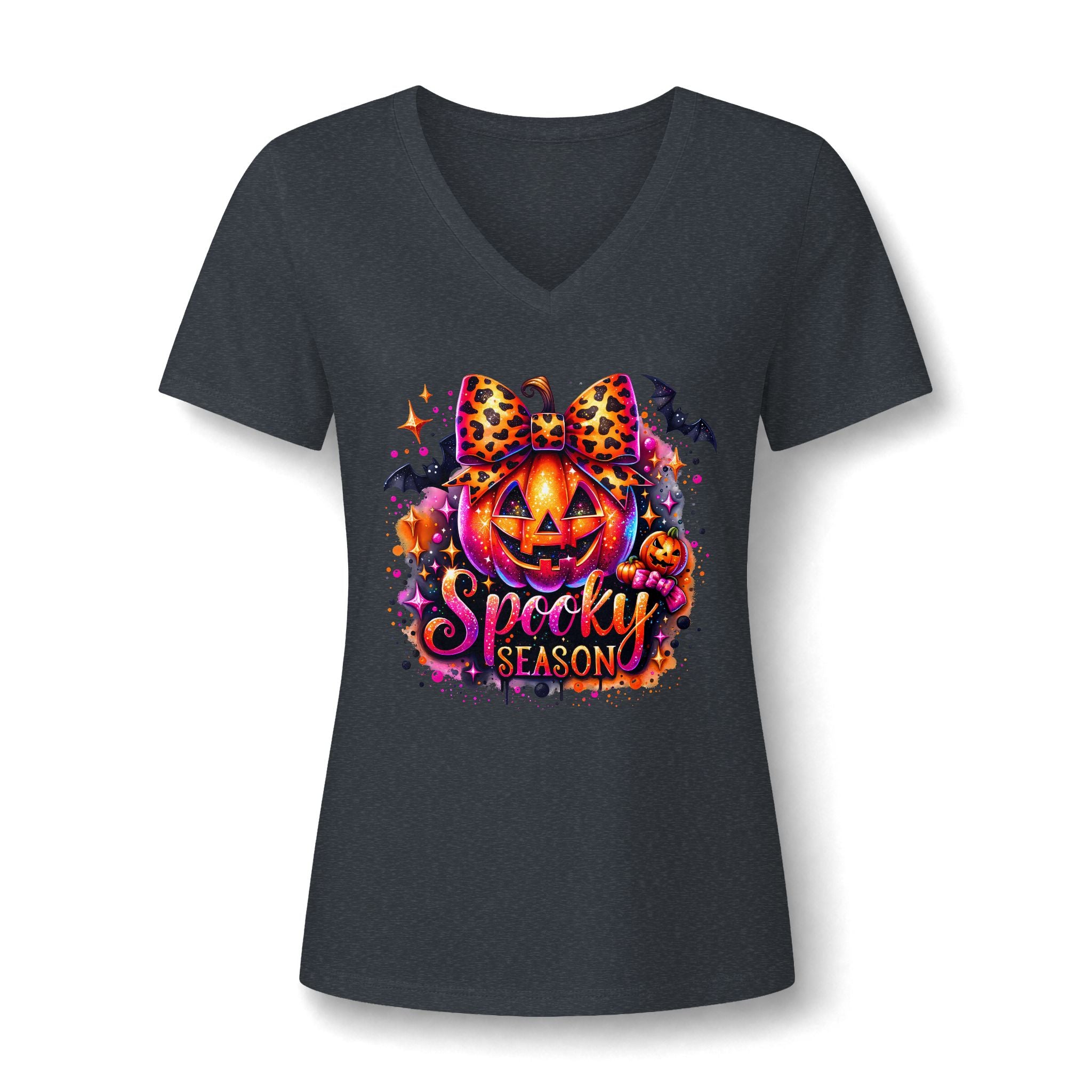 Spooky Season Pumpkin V-Neck Tee