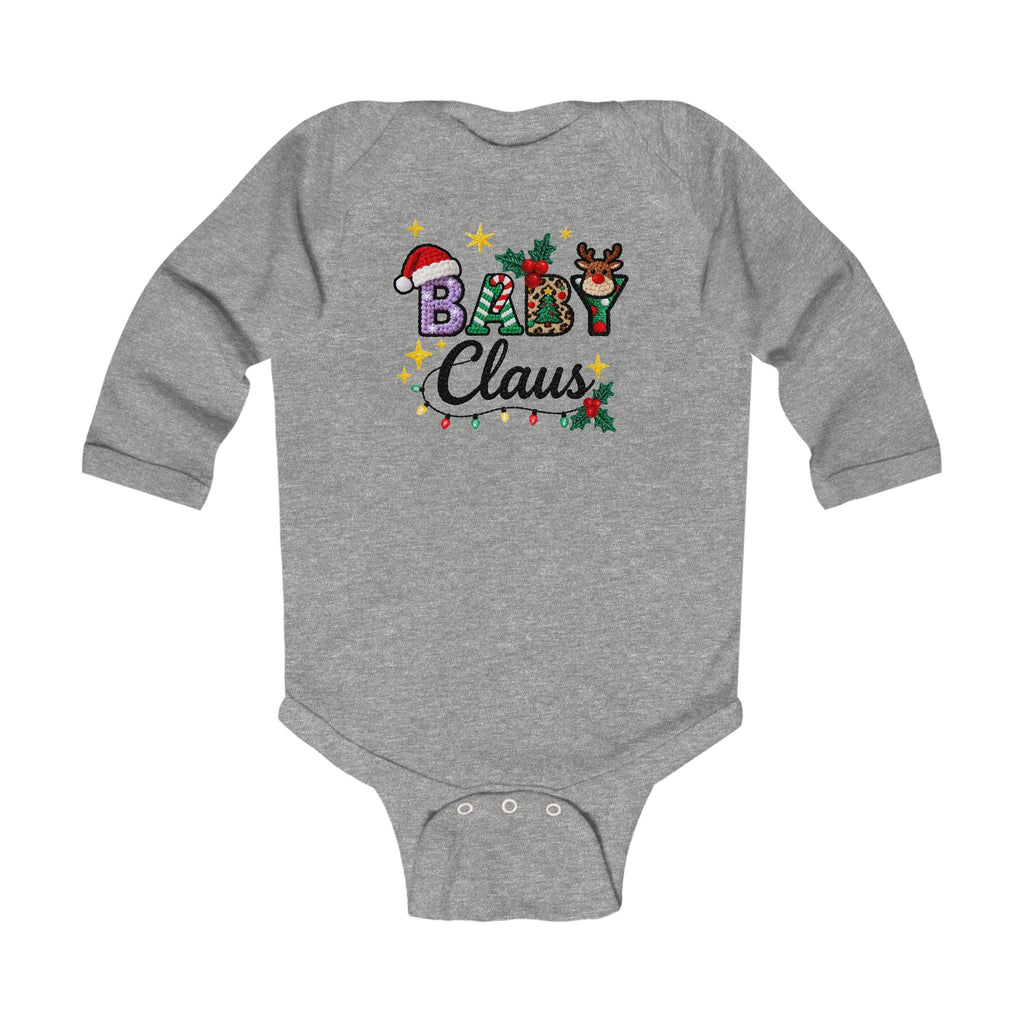 Baby Claus Infant Long Sleeve Bodysuit — Cute Christmas Holiday Baby Outfit