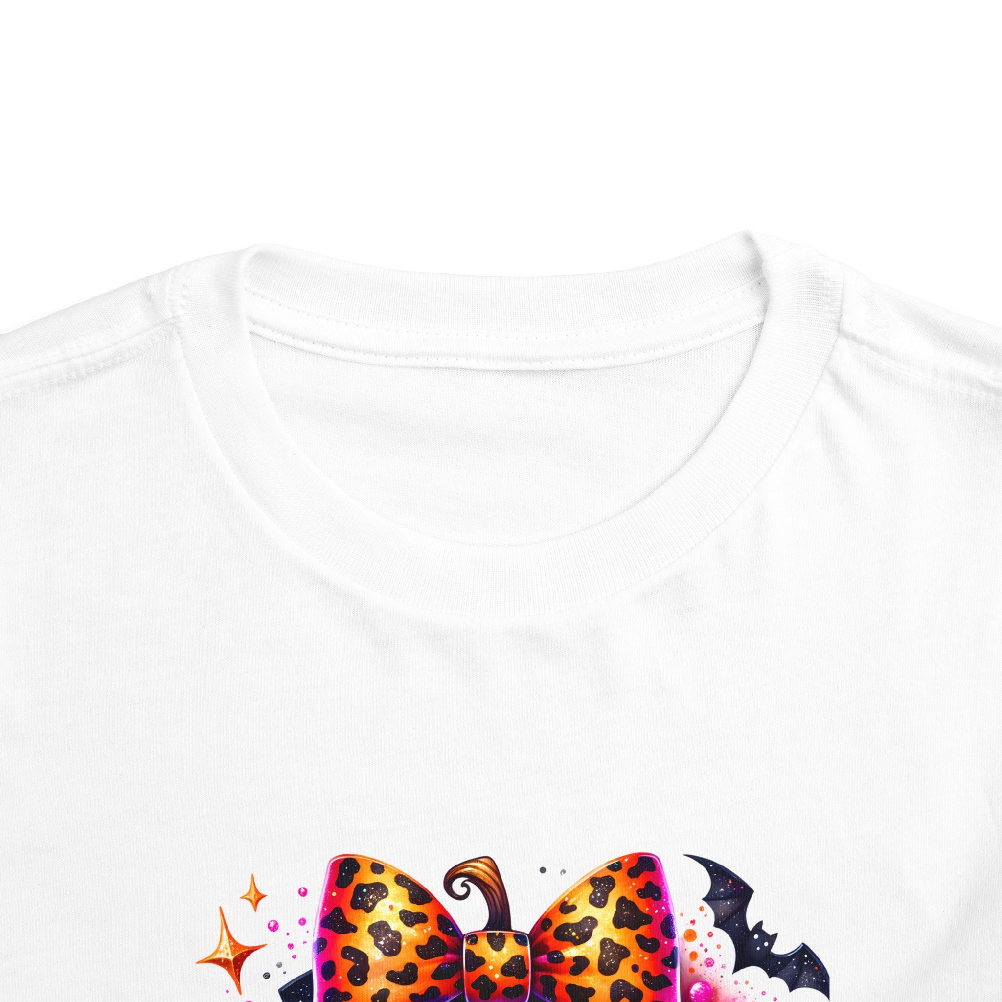 Toddler Tee — "Spooky Season" Pumpkin Bow Halloween Shirt