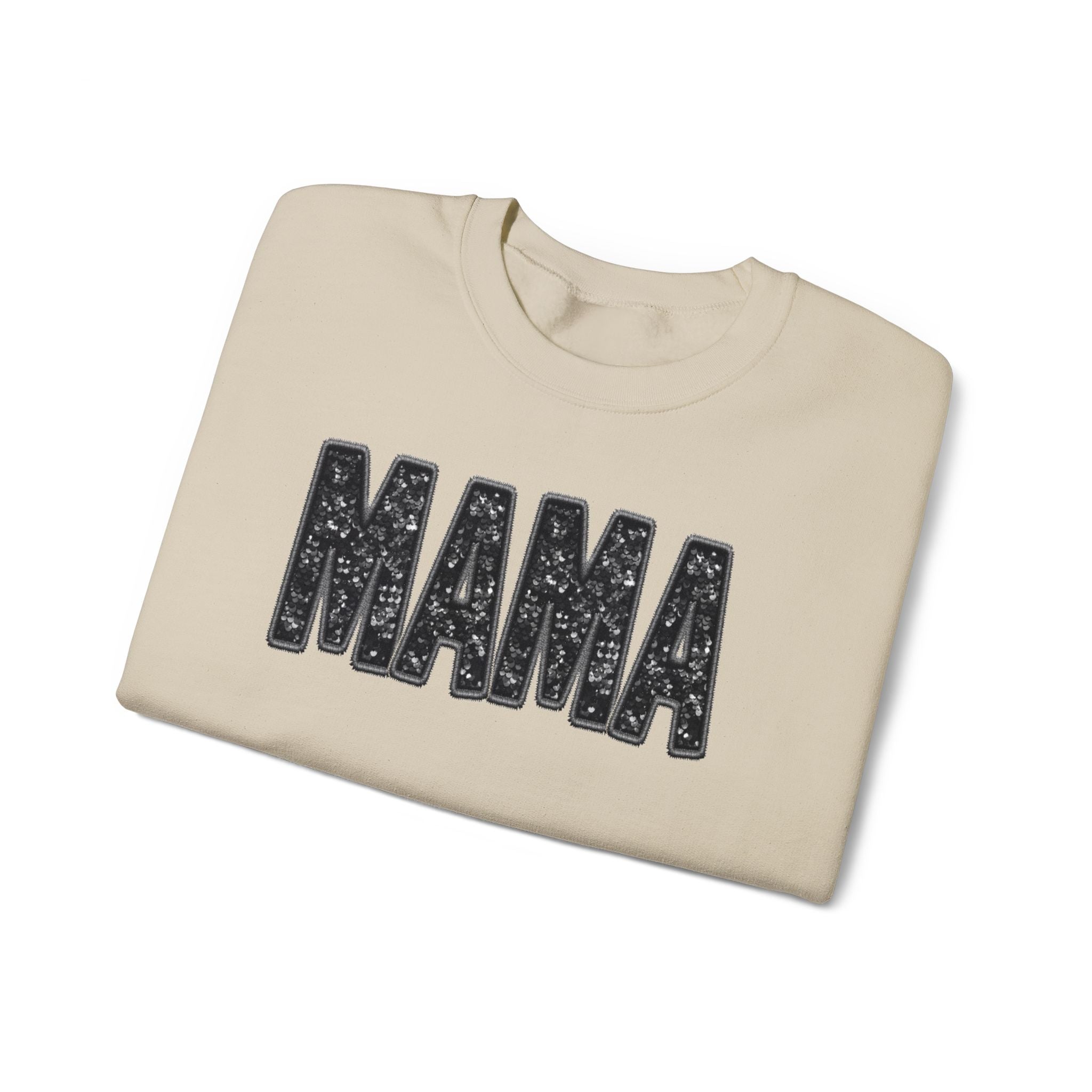 MAMA Glitter Block Letters Sweatshirt | Mama Shirt