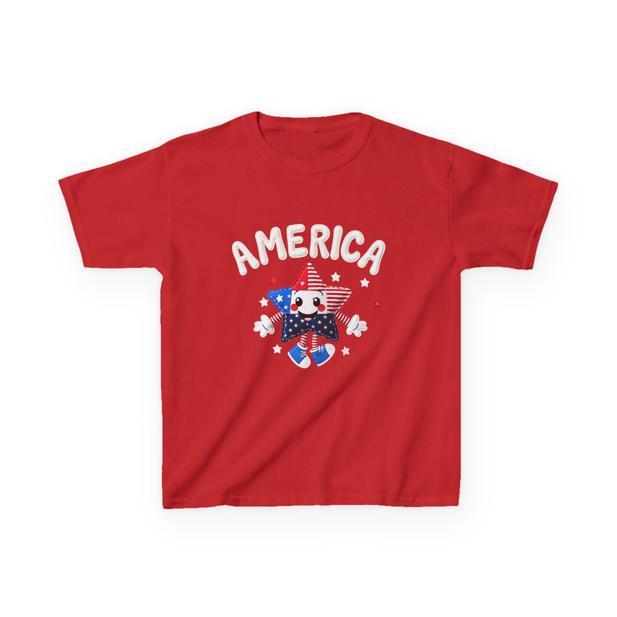 Kids Tee - Cute Patriotic Star 'America' Fourth of July Shirt