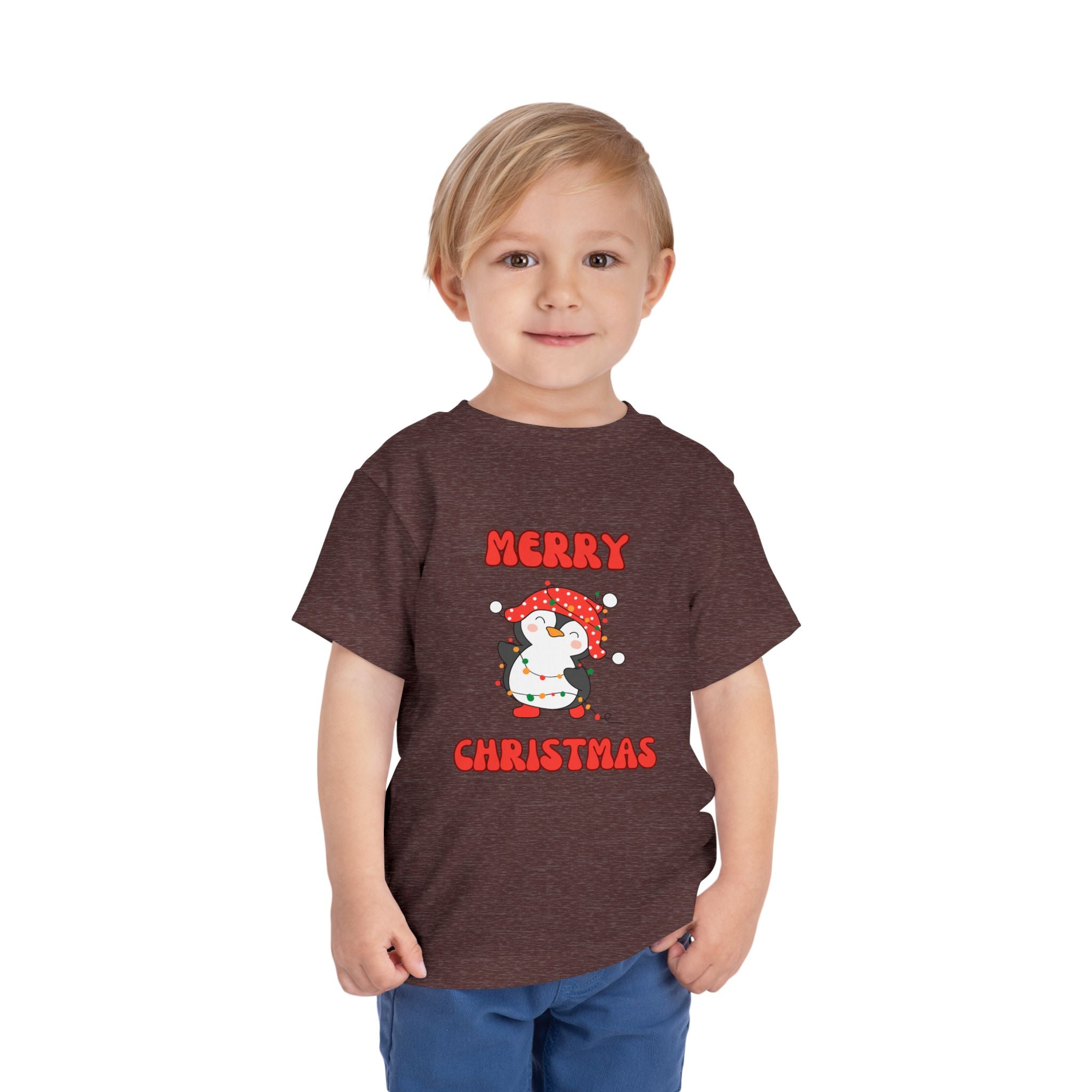 Merry Christmas Penguin Toddler Tee