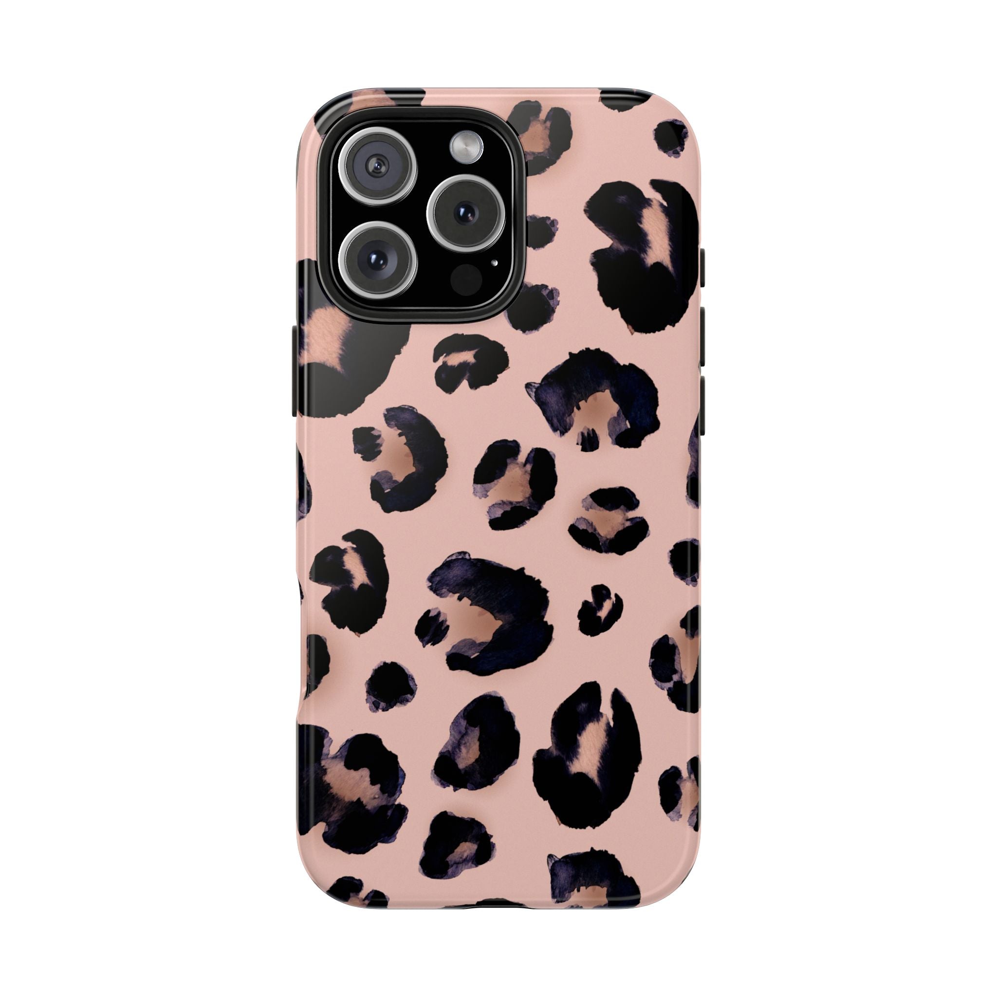Leopard Print Tough Phone Case — Pink Animal Print Protective Cover