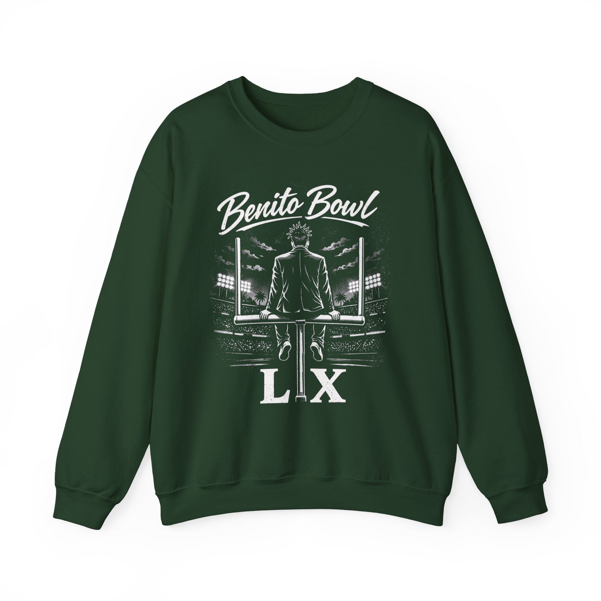 Benito Bowl LIX Crewneck Sweatshirt — Football Stadium Graphic Signature Crew