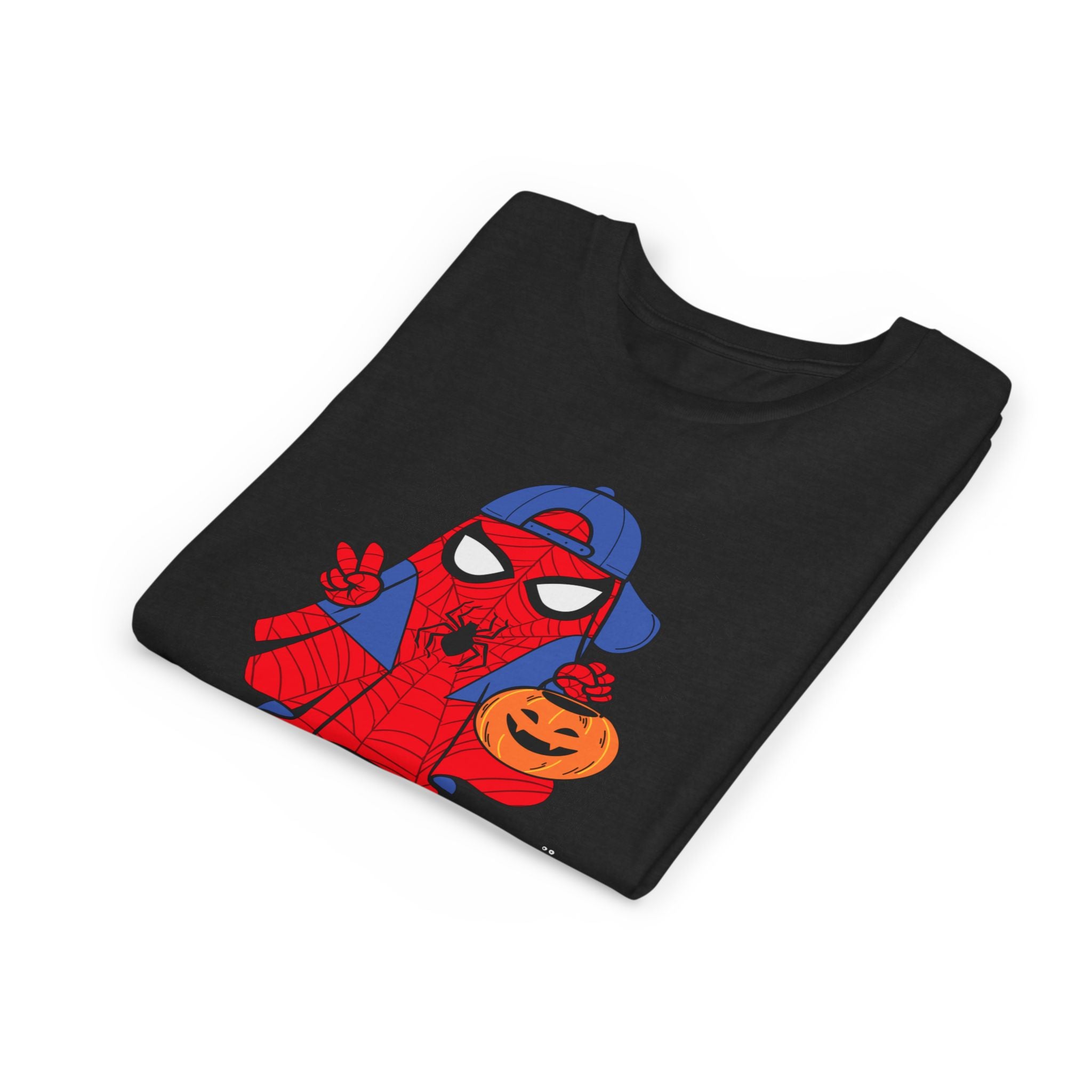 Kids Halloween Spider Superhero Tee – Cute Trick-or-Treat Pumpkin Design