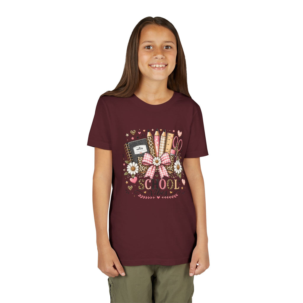 Youth Tee — "School Vibes" Back-to-School Graphic