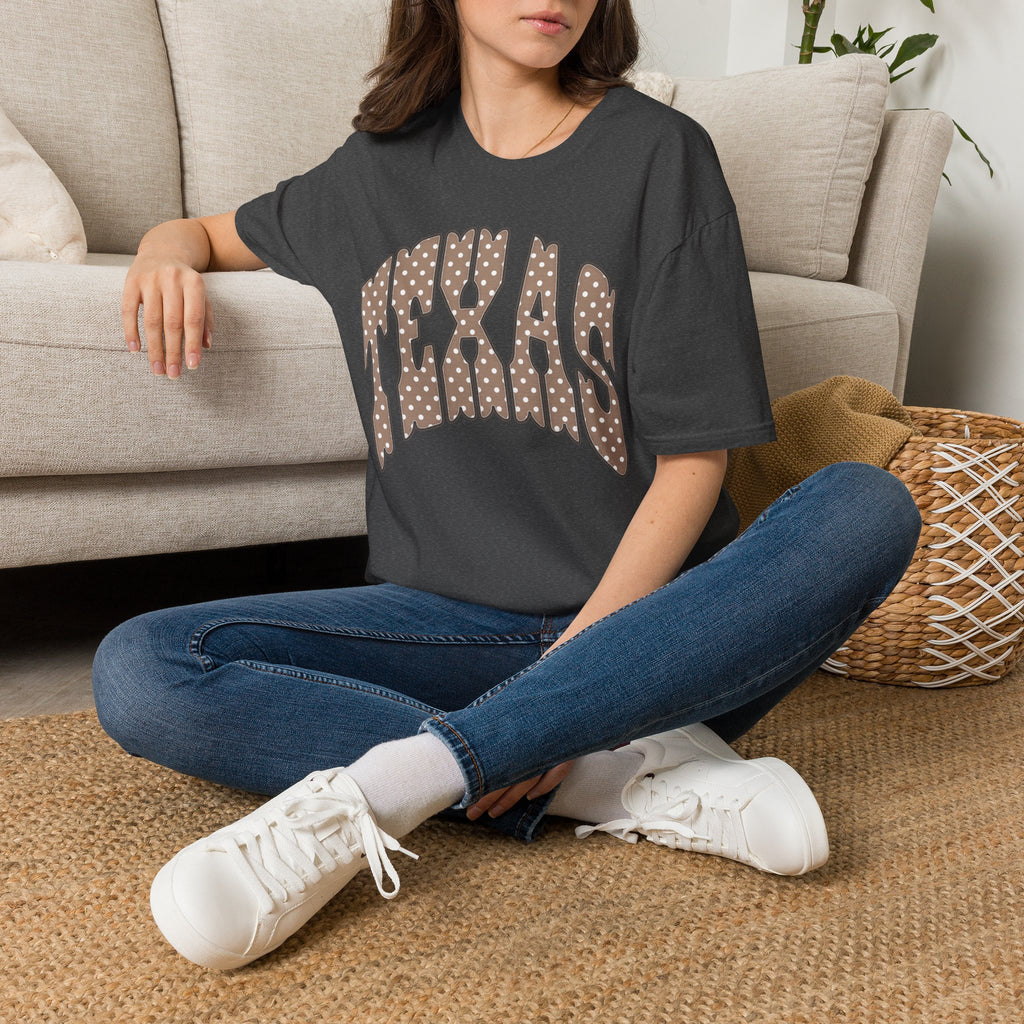 Texas Polka Dot Tee — Retro Western State Graphic T-Shirt