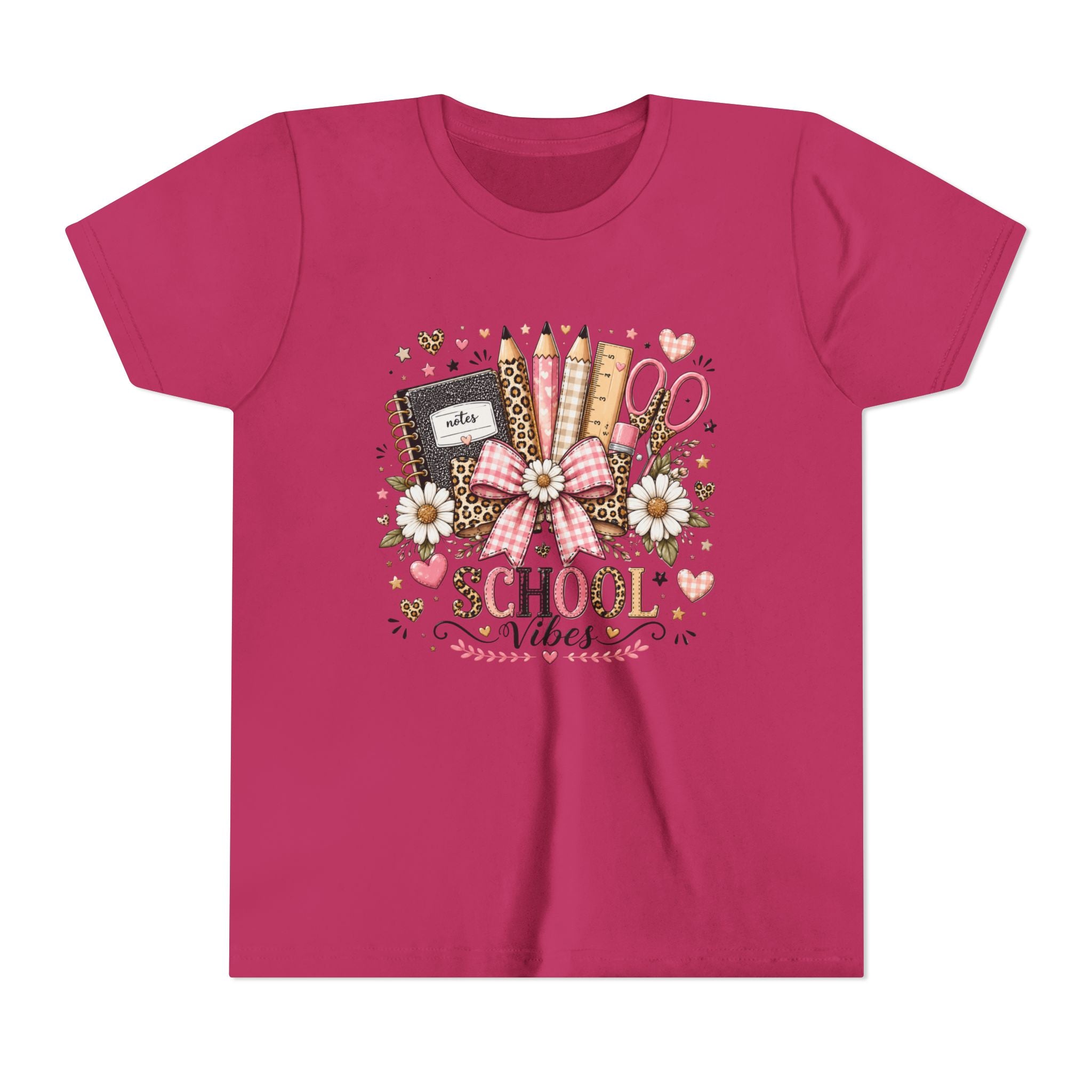 Youth Tee — "School Vibes" Back-to-School Graphic