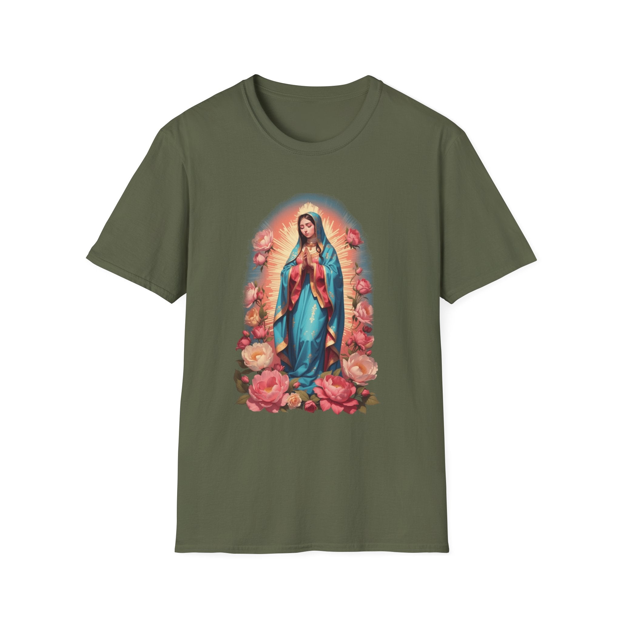 Virgin Mary Pray T-Shirt – Religious Catholic Tee with Colossians 4:2
