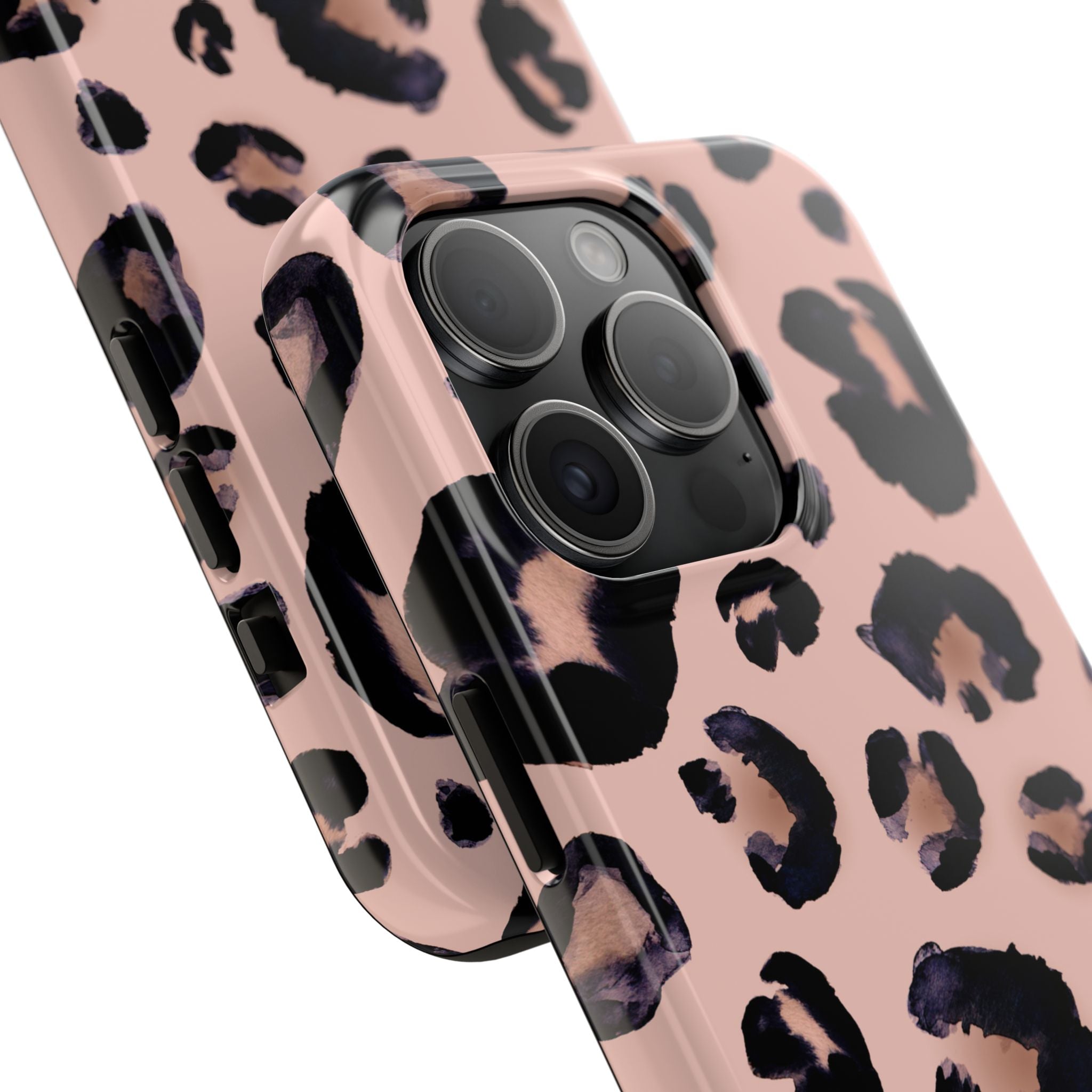 Leopard Print Tough Phone Case — Pink Animal Print Protective Cover