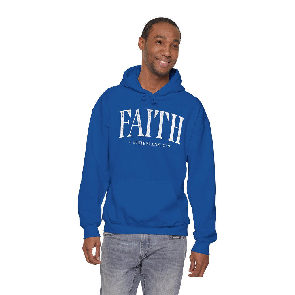Faith Hoodie - Ephesians 2:8 Inspirational Christian Sweatshirt