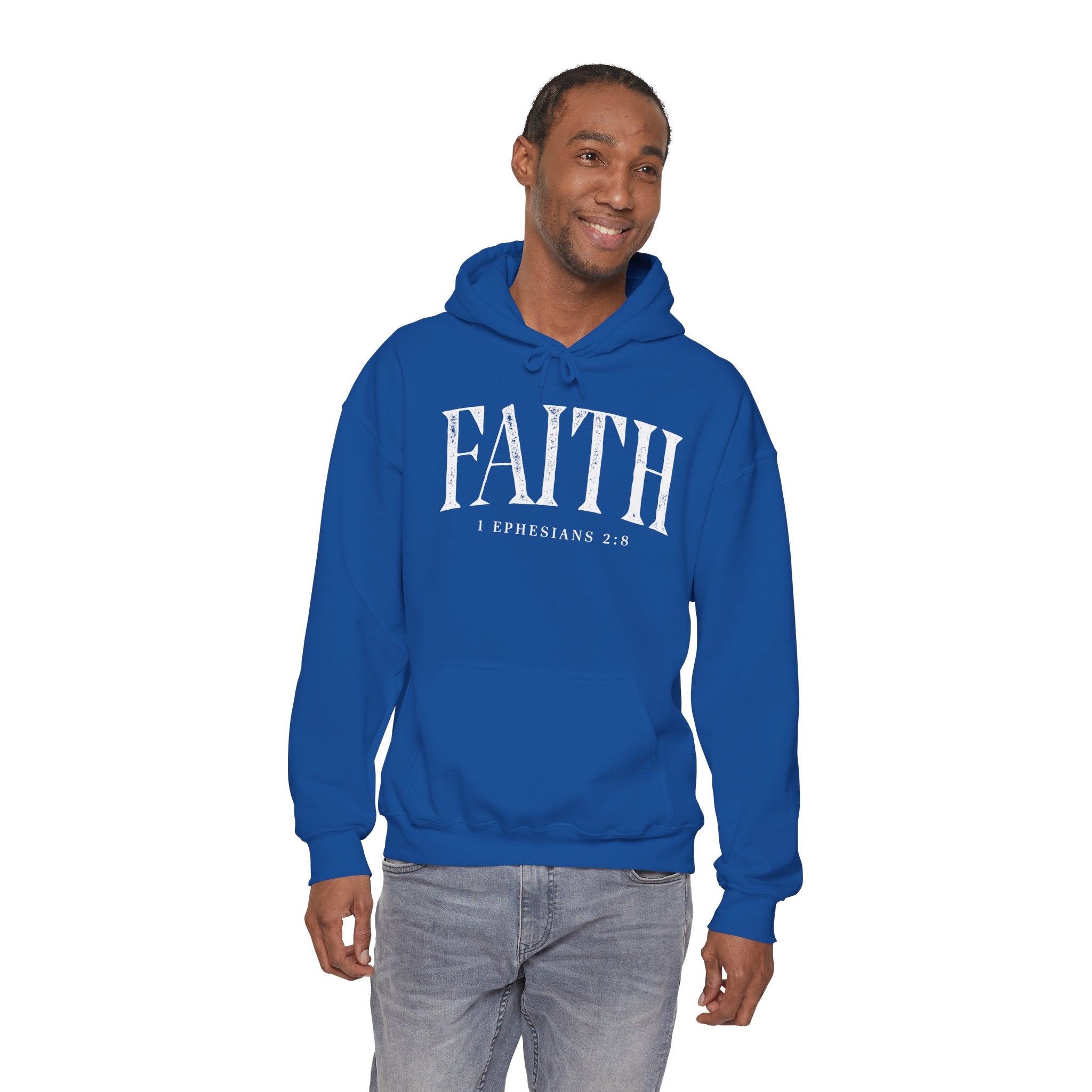Faith Hoodie - Ephesians 2:8 Inspirational Christian Sweatshirt