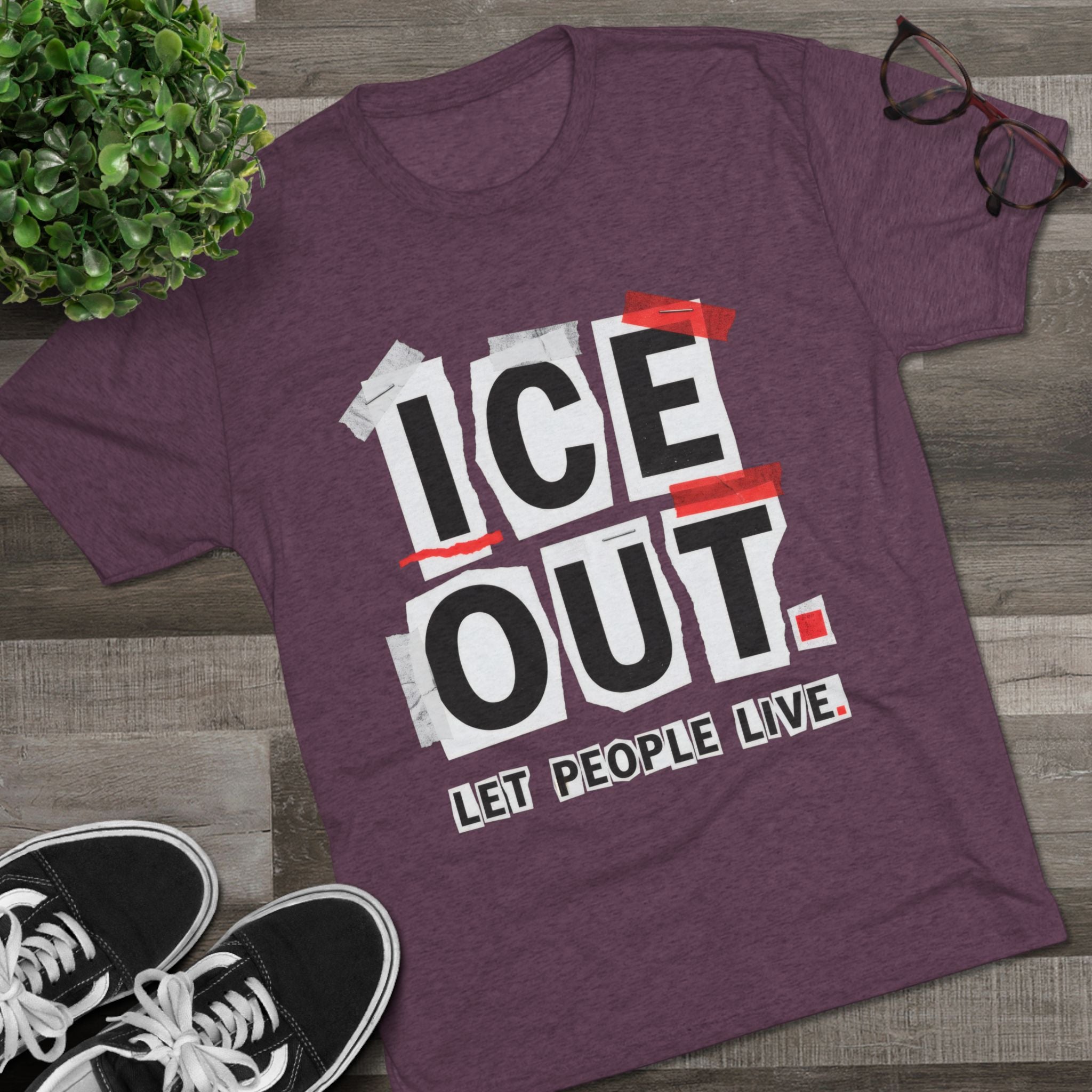 Ice Out Tee — "Let People Live" Graphic Crewneck