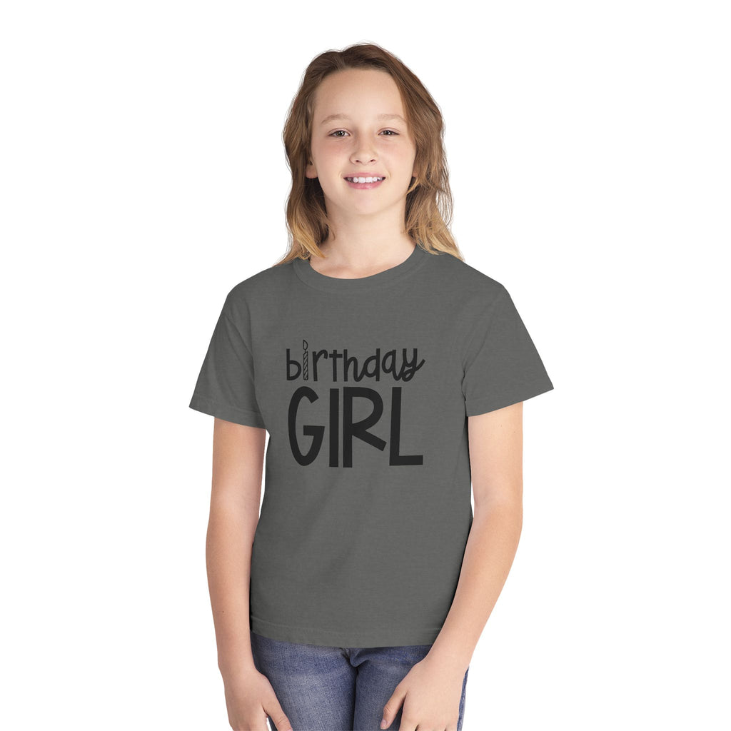 Birthday Girl Tee — Kids 4th Birthday Shirt with Pink Balloon Back Design
