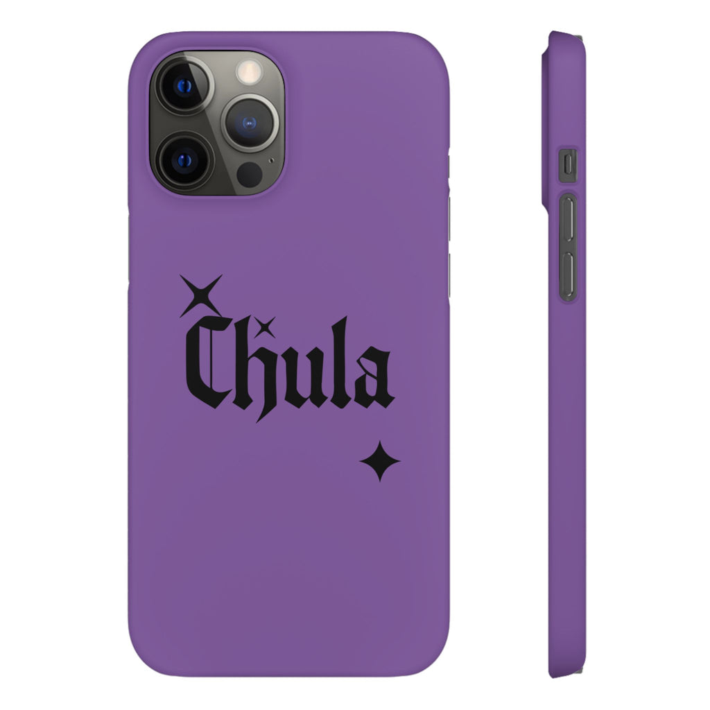 Chula Gothic Script Phone Case | Purple Snap Case