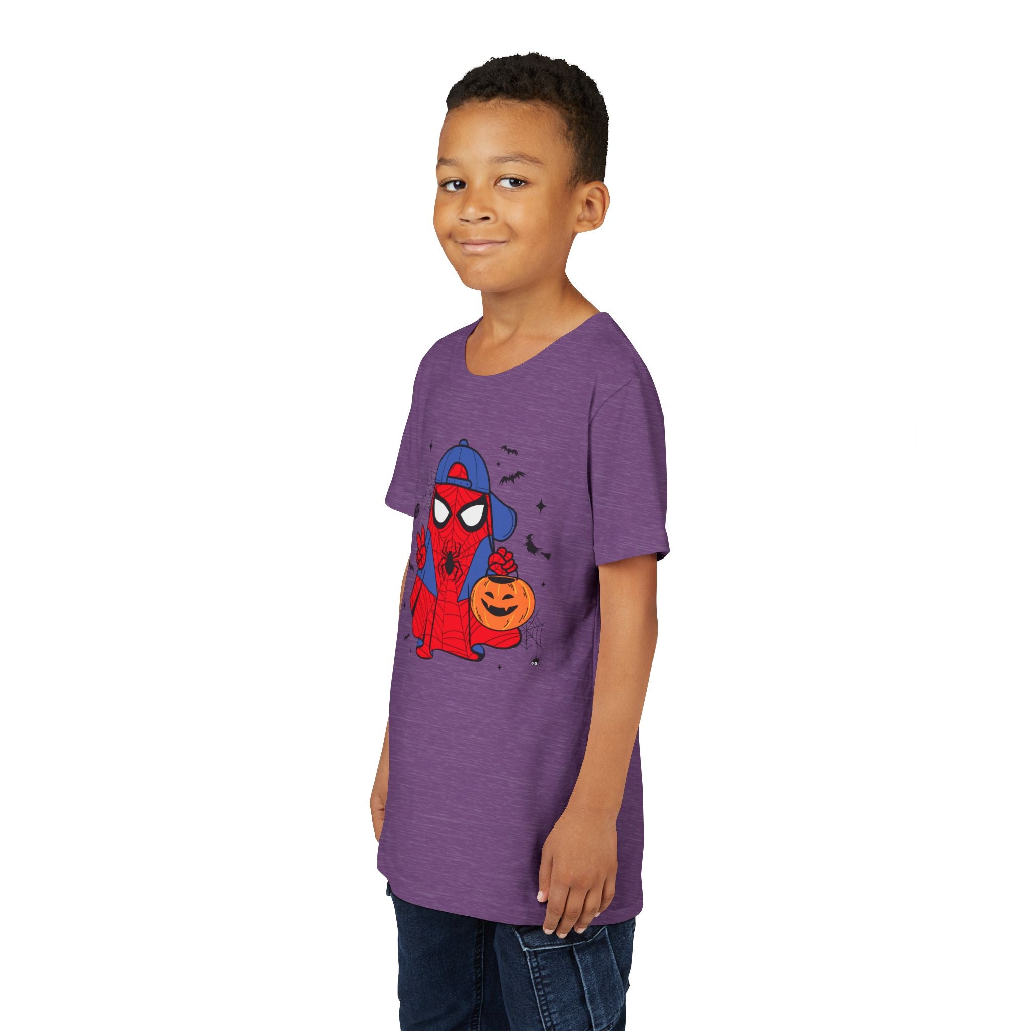 Kids Halloween Spider Superhero Tee – Cute Trick-or-Treat Pumpkin Design