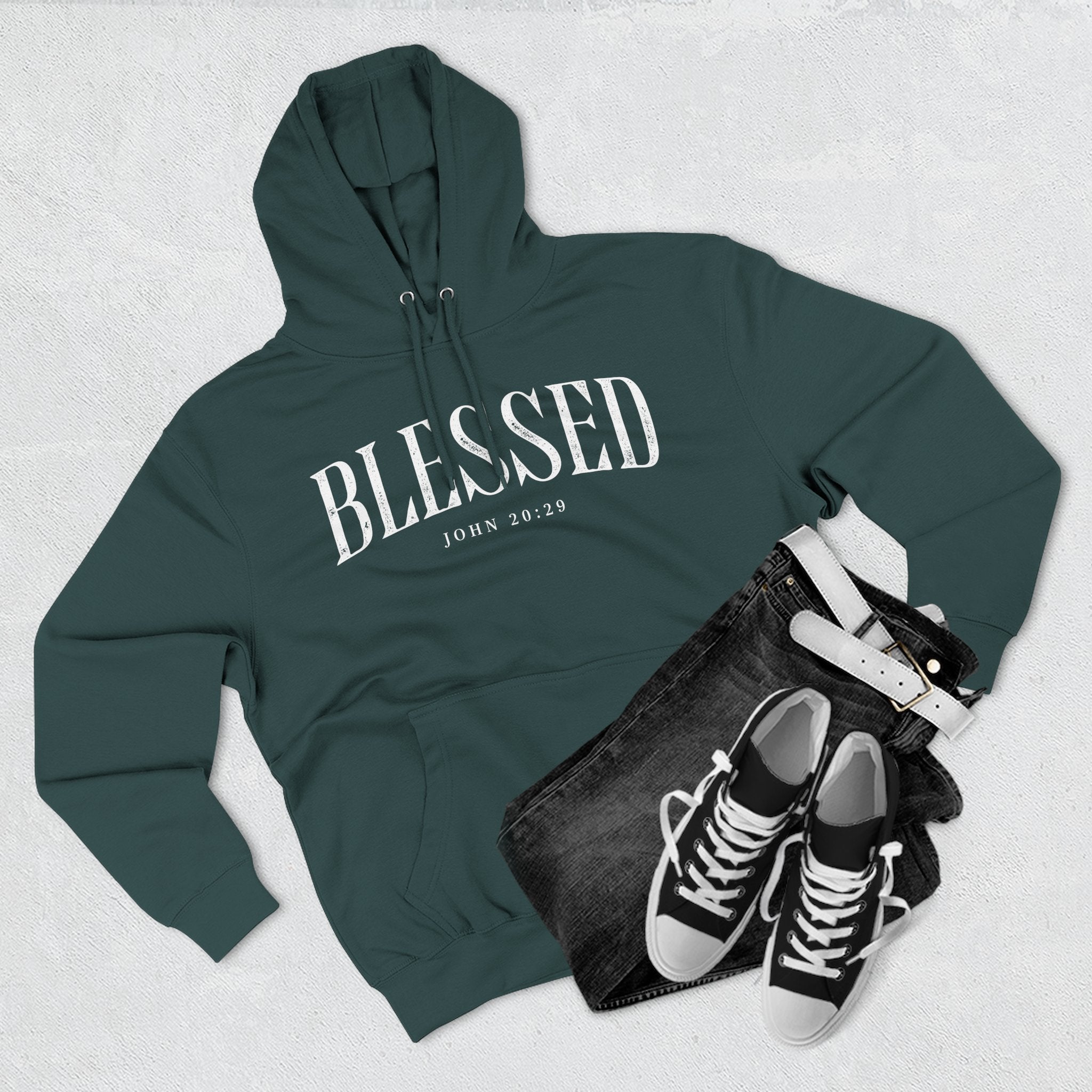 Blessed Fleece Hoodie — Cozy "BLESSED" Pullover for Faith & Everyday Comfort