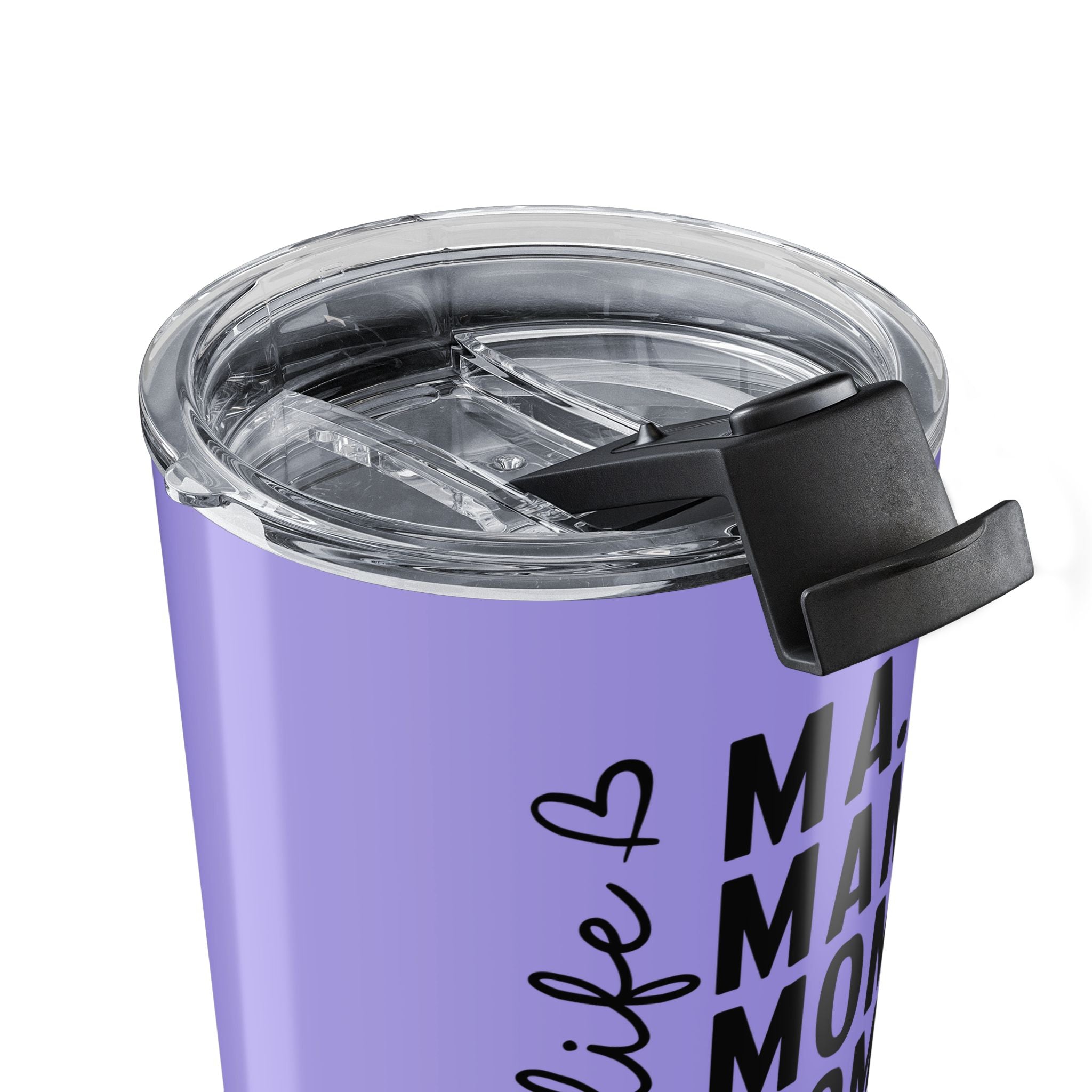 Mom Life Purple 20oz Tumbler — "Ma. Mama. Mom. Mommy. Bruh." Travel Cup
