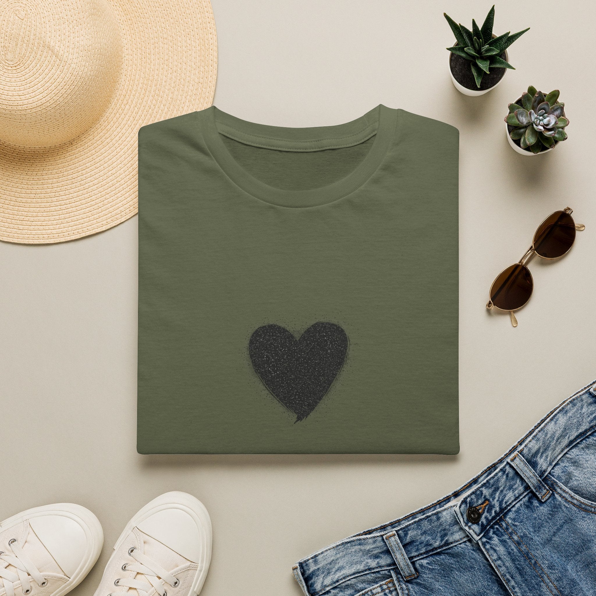 Distressed Black Heart T-Shirt
