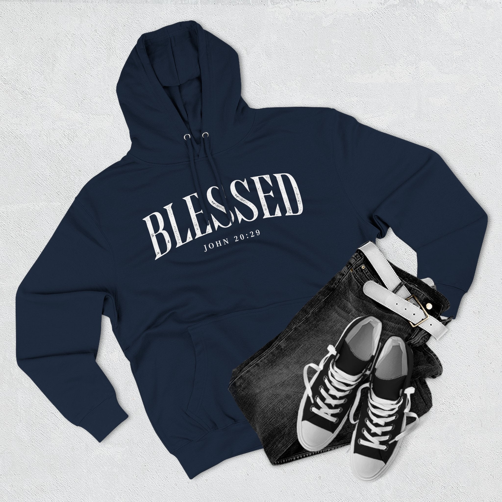 Blessed Fleece Hoodie — Cozy "BLESSED" Pullover for Faith & Everyday Comfort