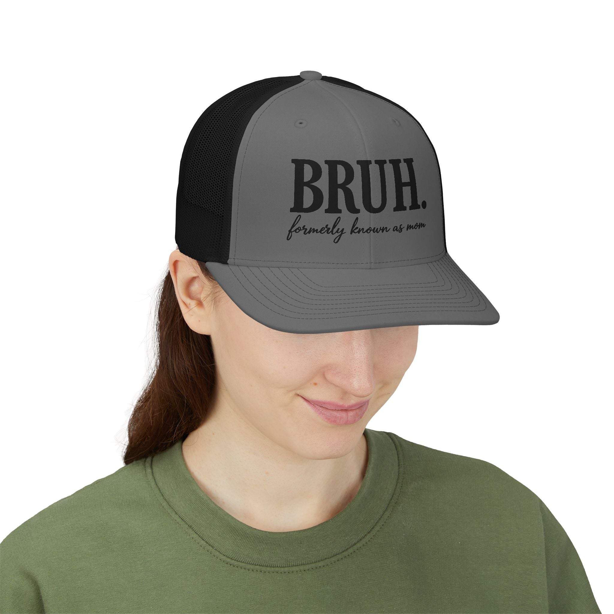Bruh Trucker Hat — 'BRUH. formerly known as mom' Snapback Cap