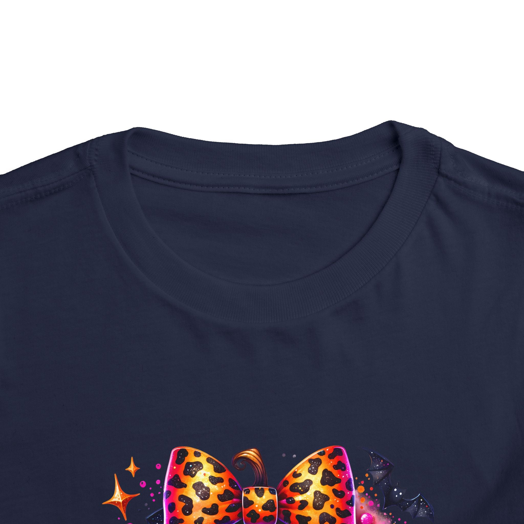 Toddler Tee — "Spooky Season" Pumpkin Bow Halloween Shirt